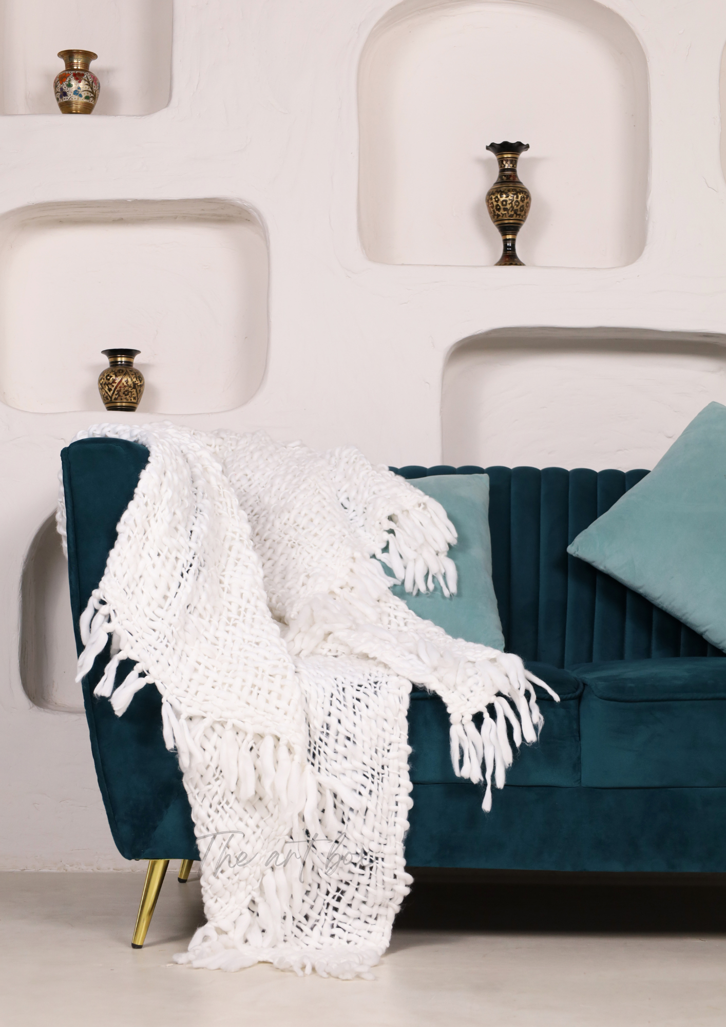 White Handwoven Throws