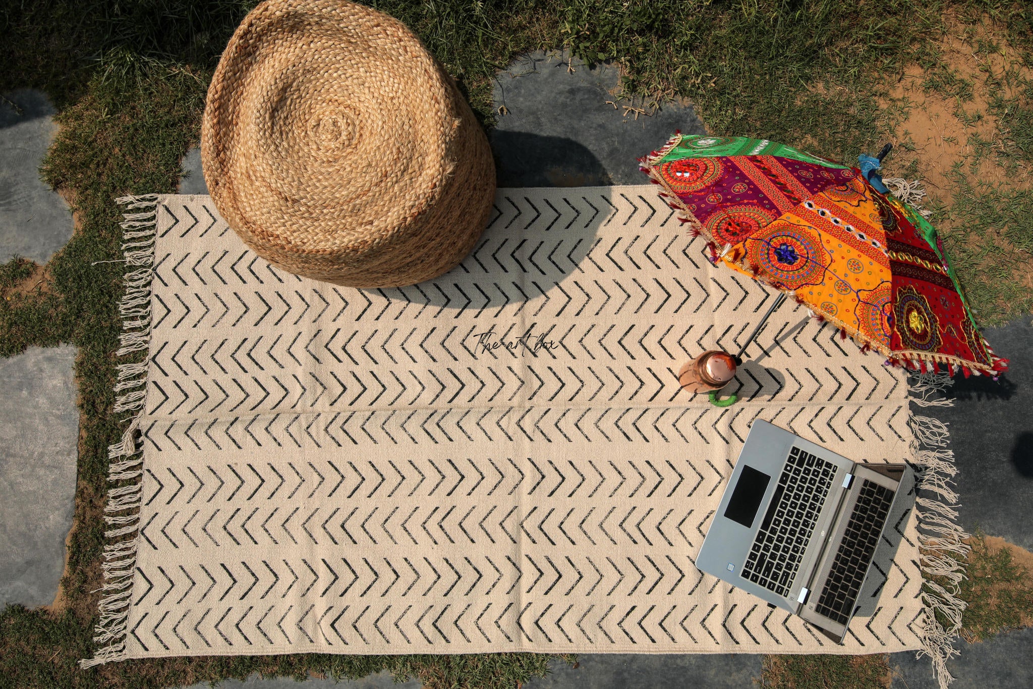 Printed Cotton Indigo Rugs