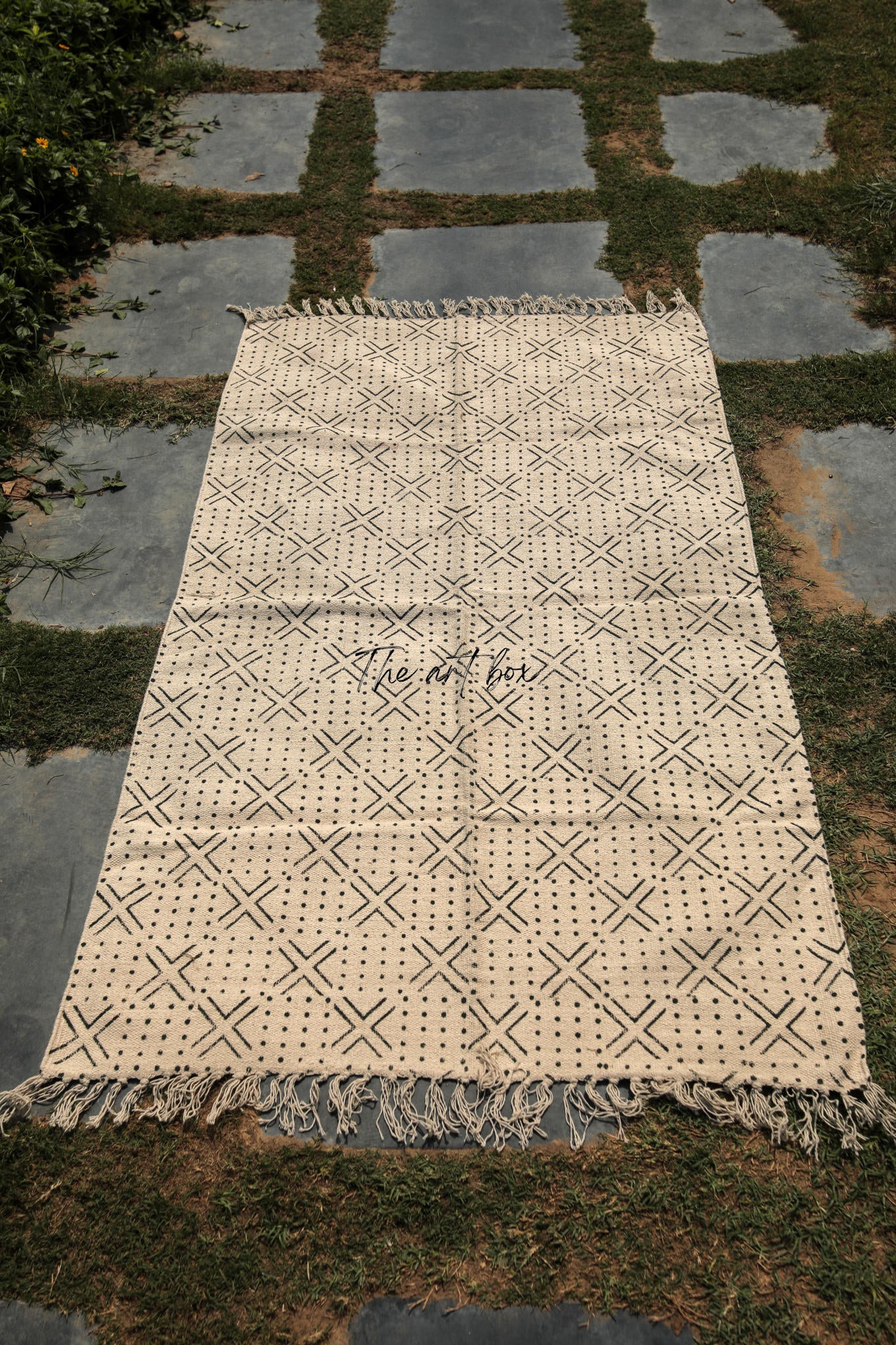 Printed Cotton Indigo Rugs