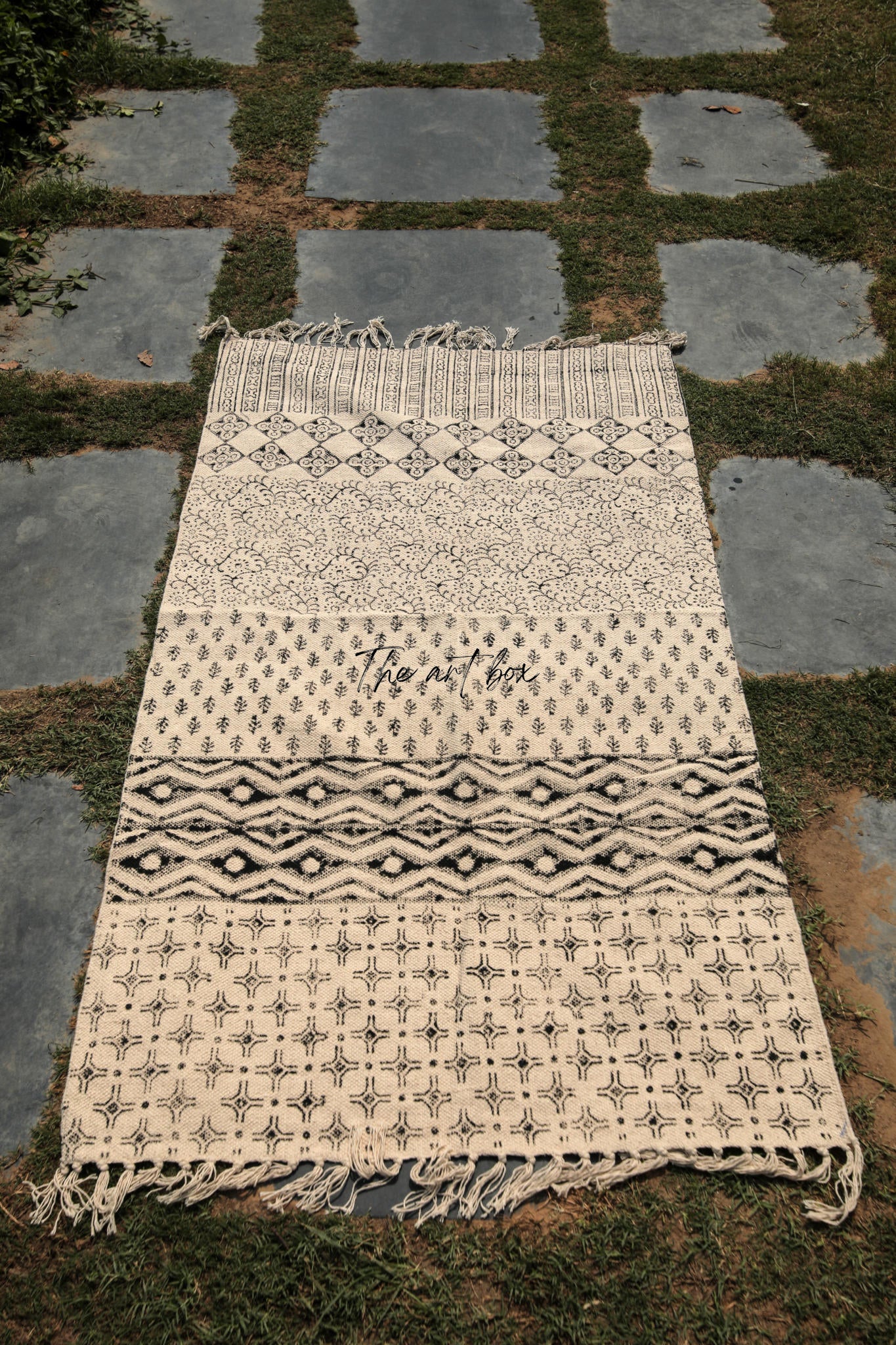 Printed Cotton Indigo Rugs