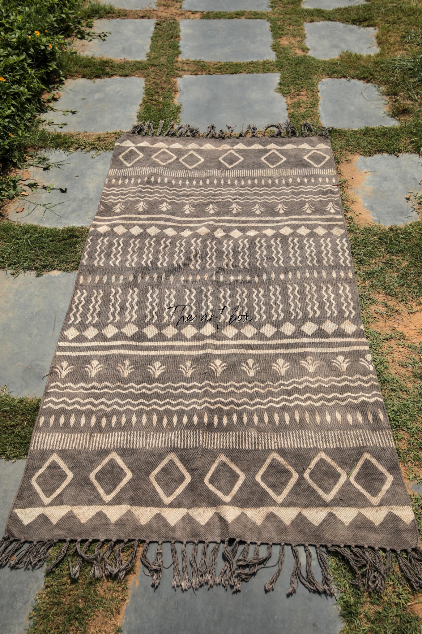 Printed Cotton Indigo Rugs