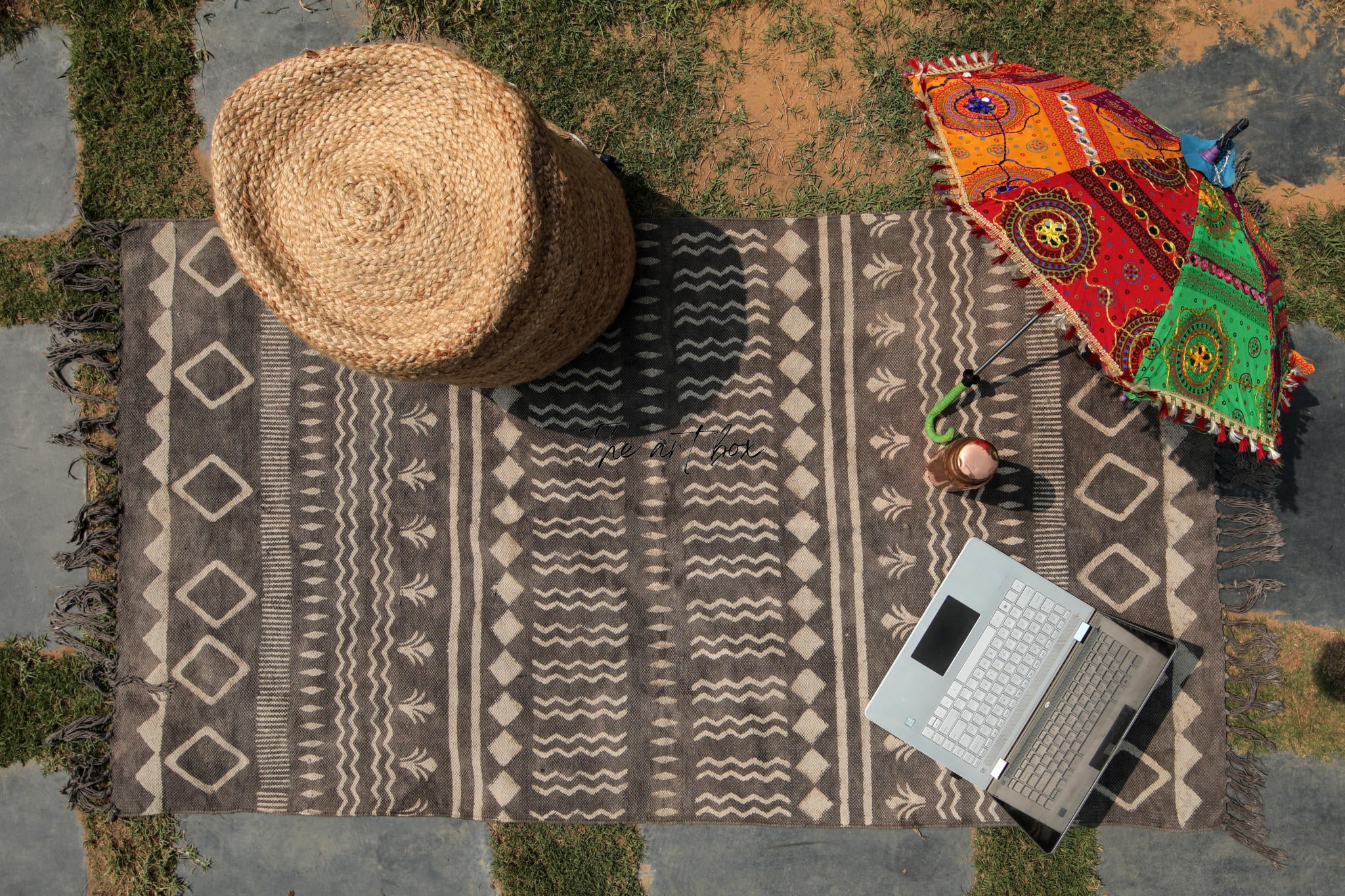 Printed Cotton Indigo Rugs