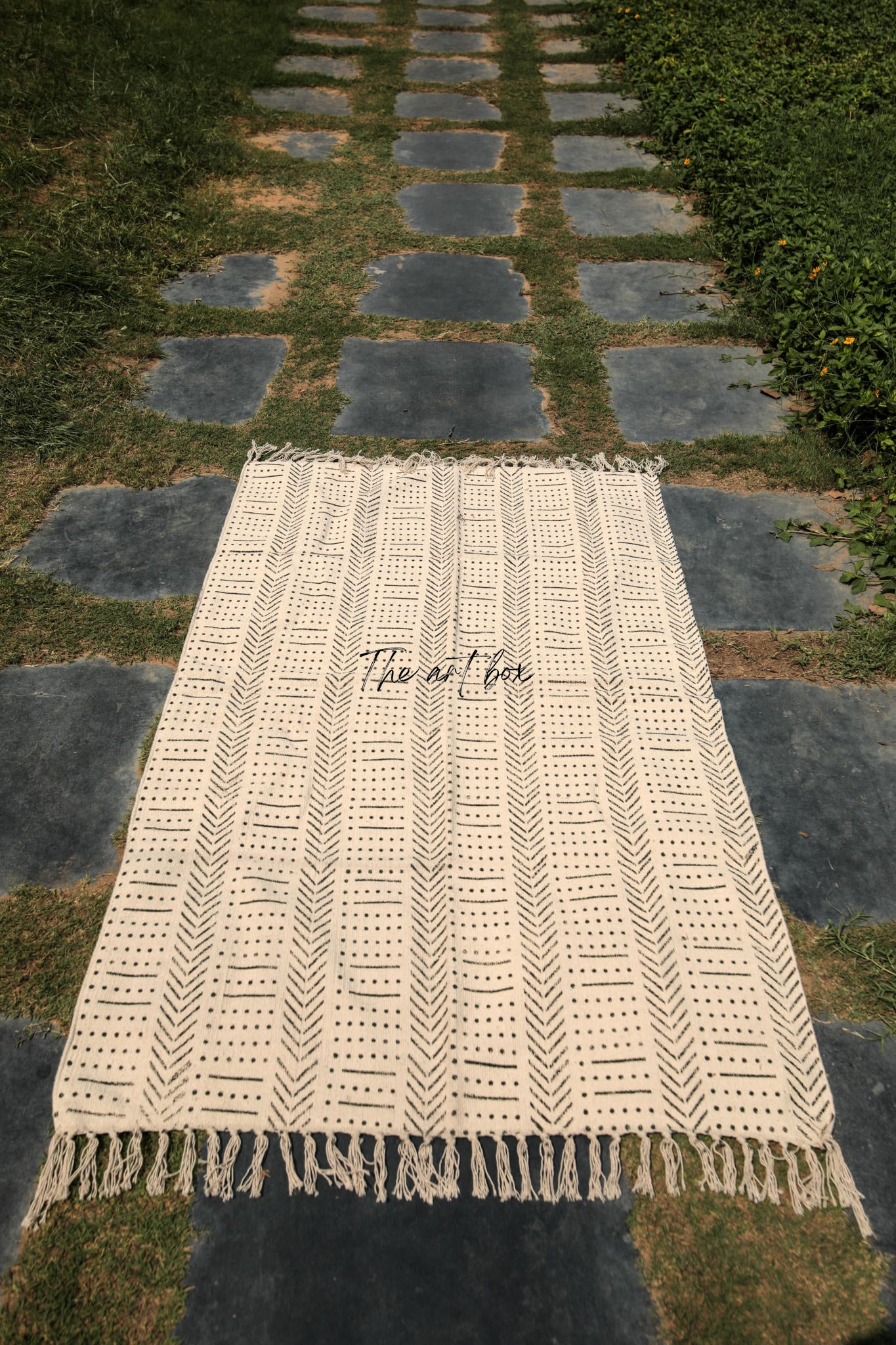 Printed Cotton Indigo Rugs