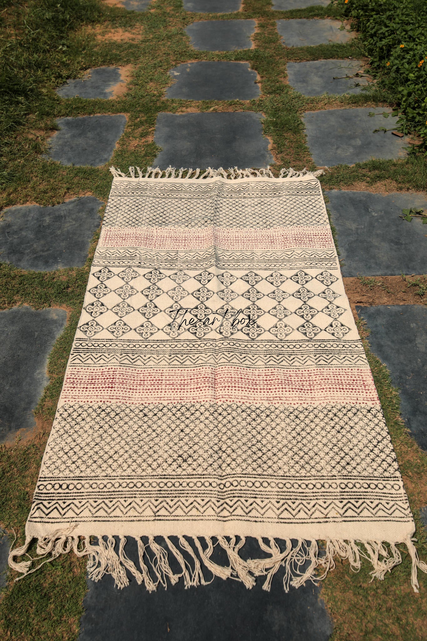 Printed Cotton Indigo Rugs