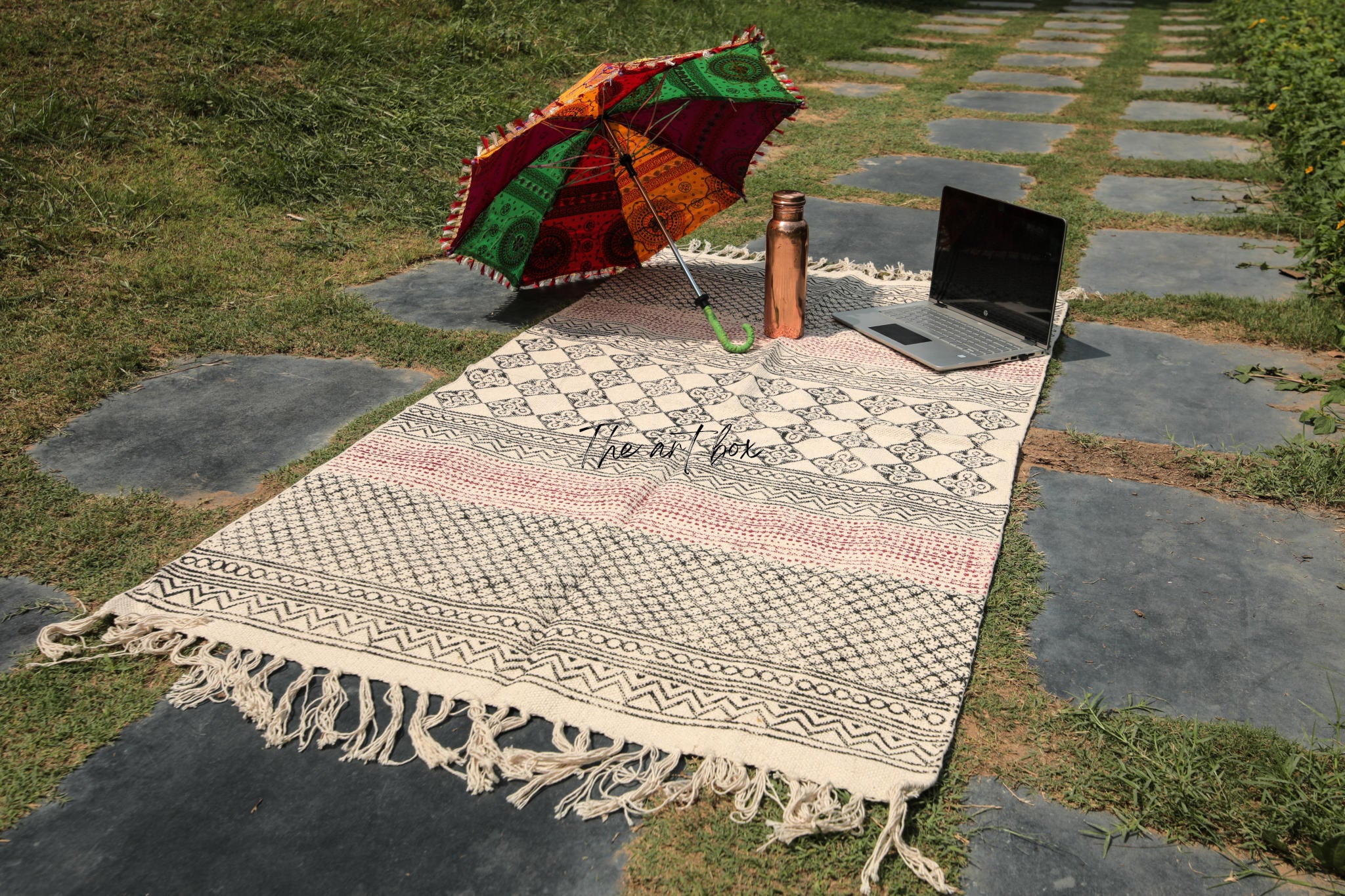 Printed Cotton Indigo Rugs