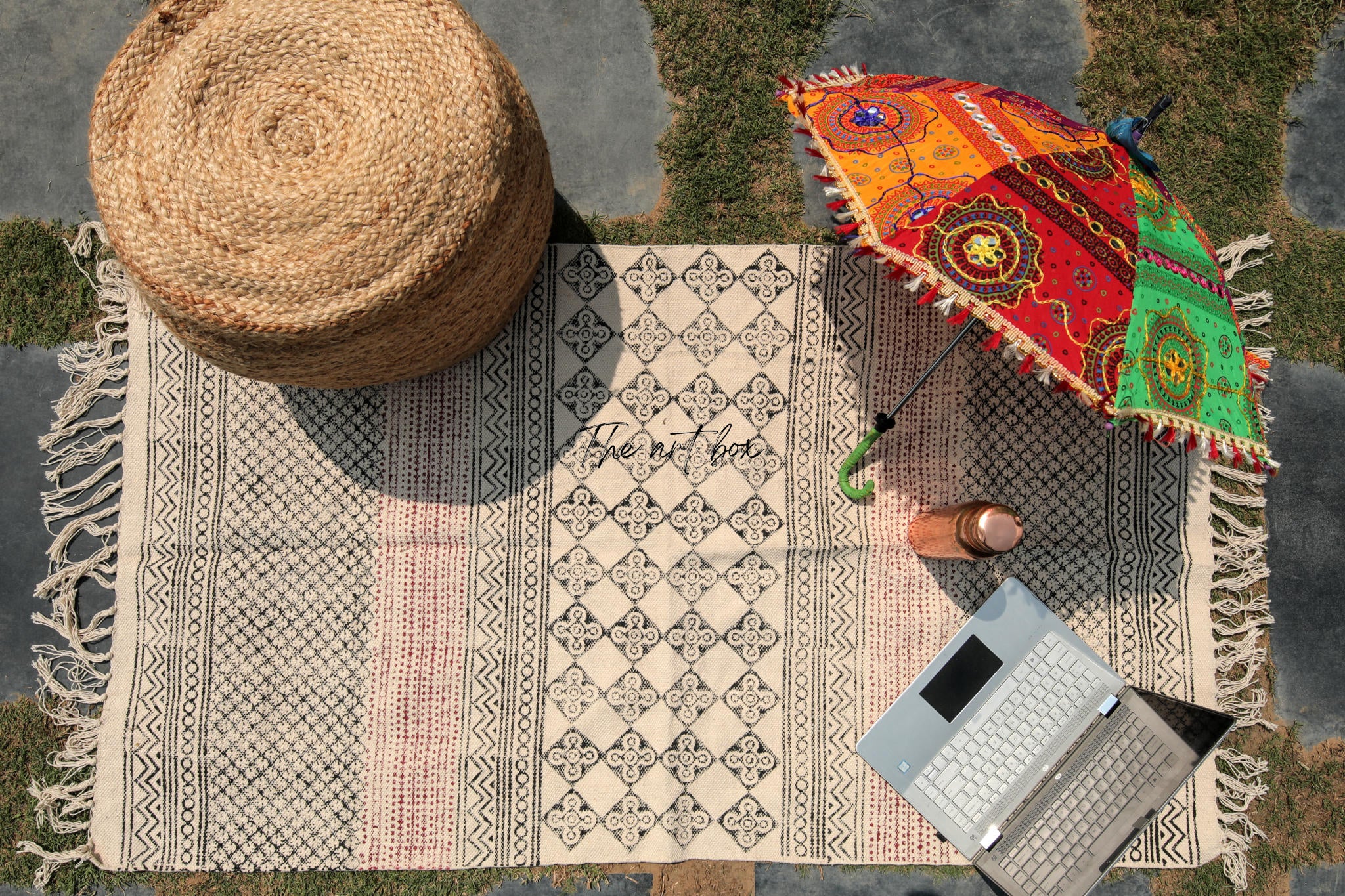 Printed Cotton Indigo Rugs