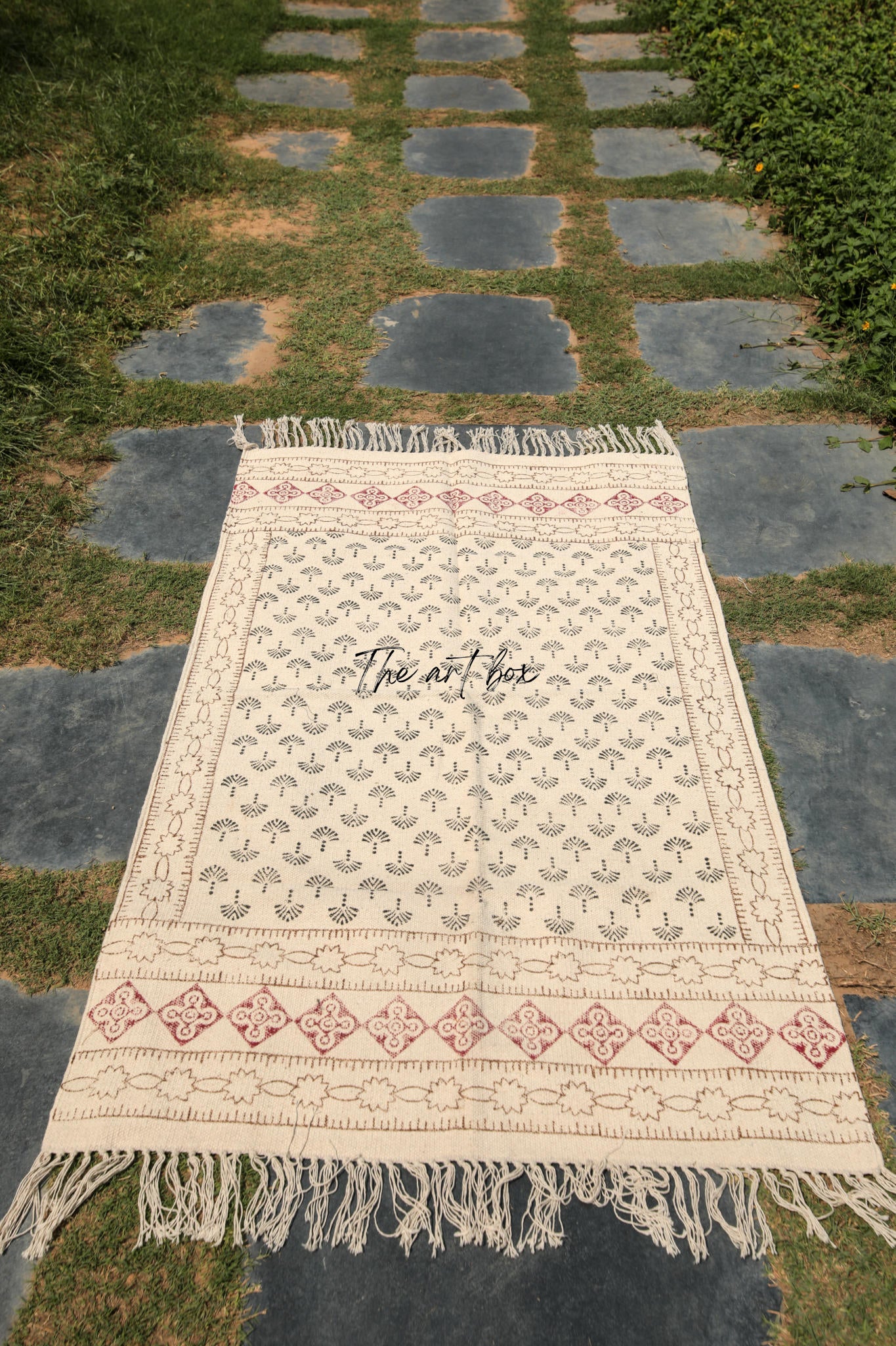 Printed Cotton Indigo Rugs