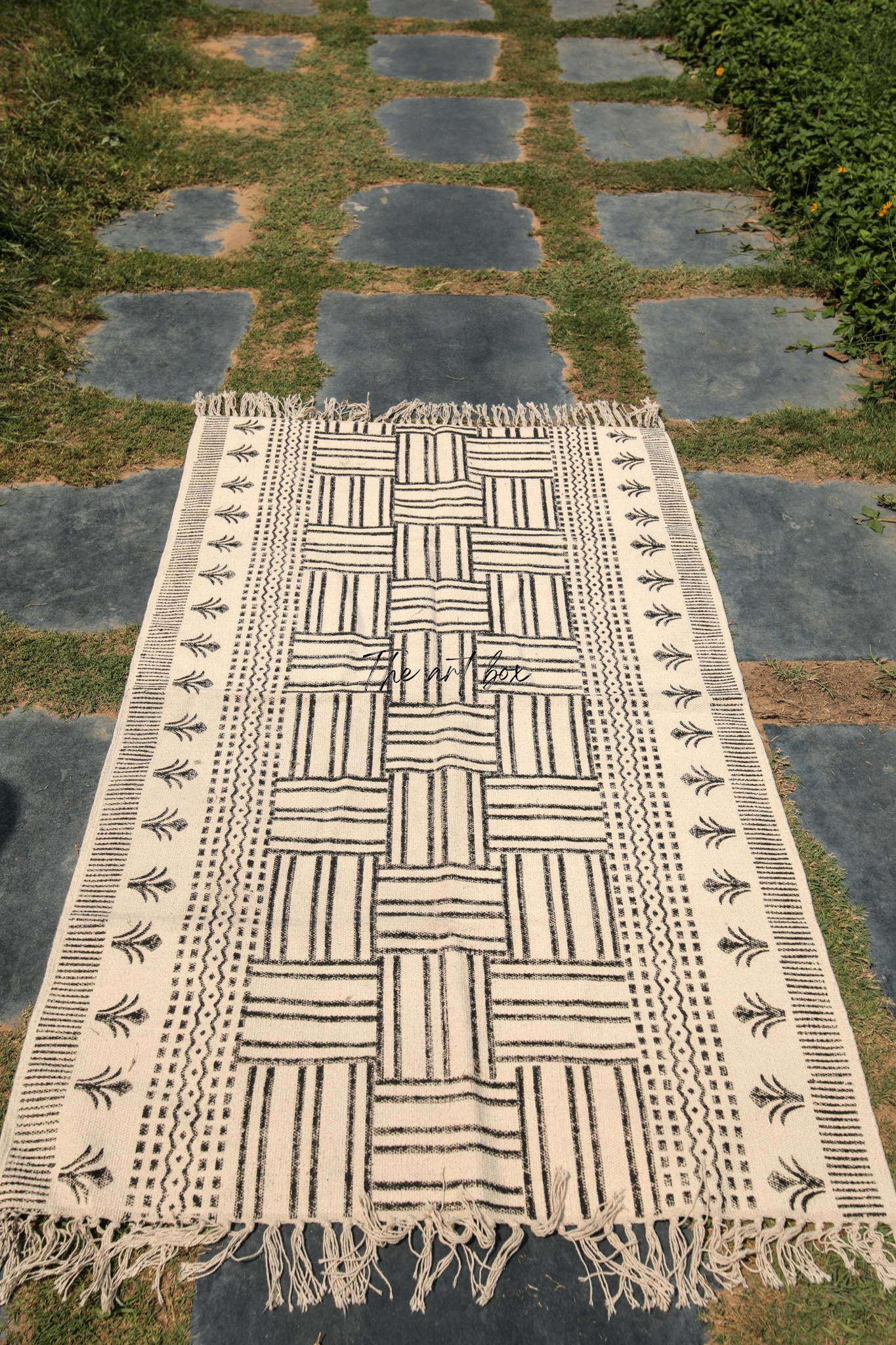 Printed Cotton Indigo Rugs