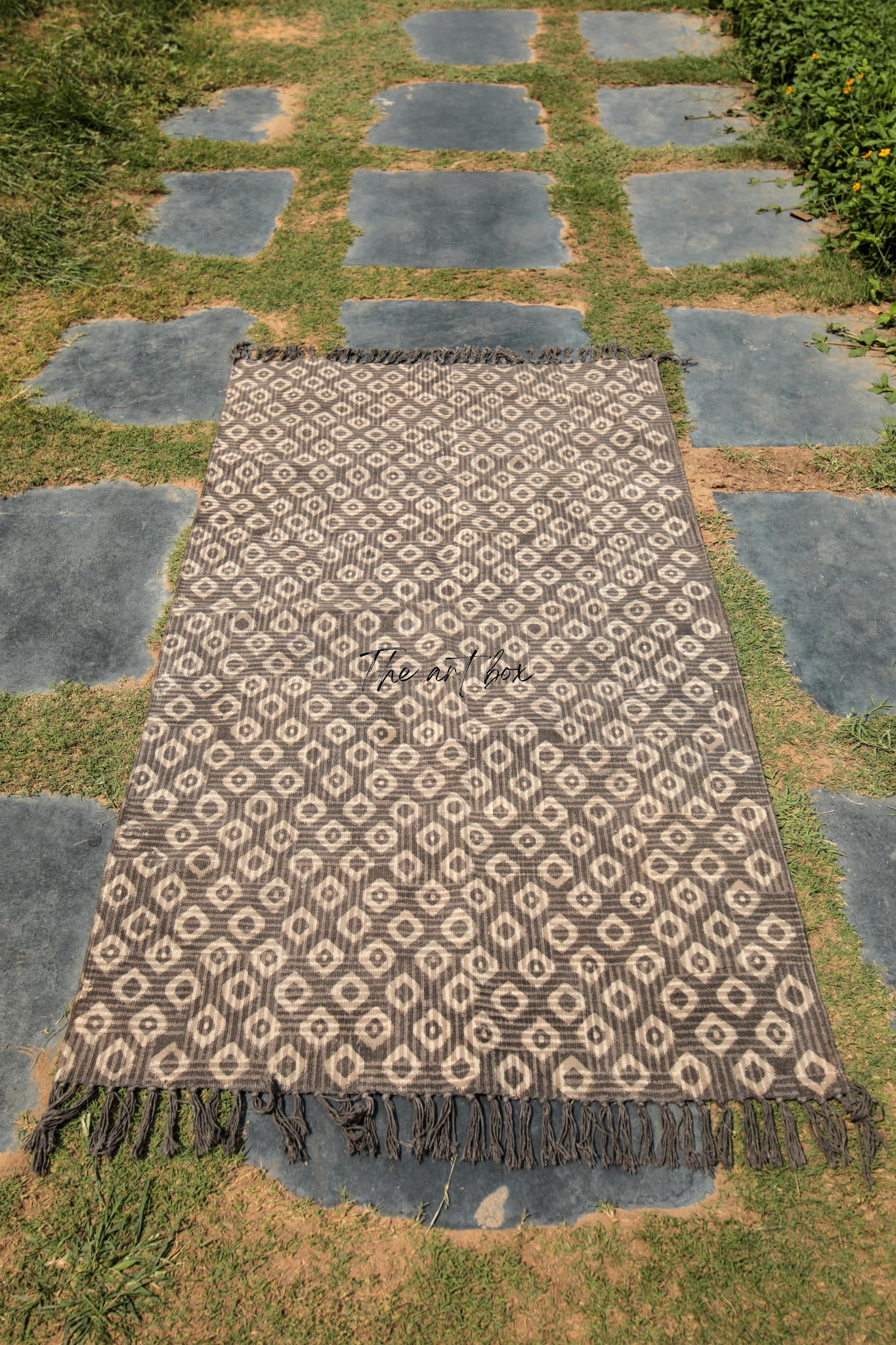 Printed Cotton Indigo Rugs