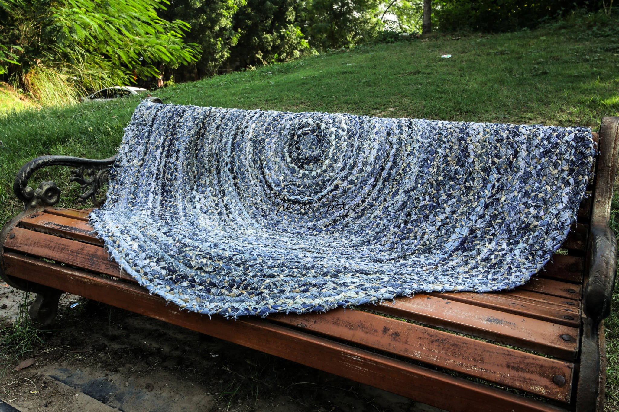 Printed Cotton Indigo Rugs