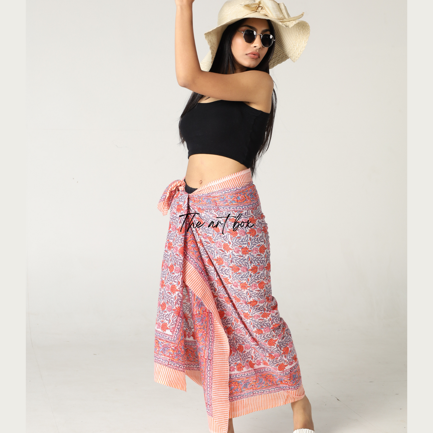 Tropical Vibes: Floral Sarong Wrap for Beach Bliss