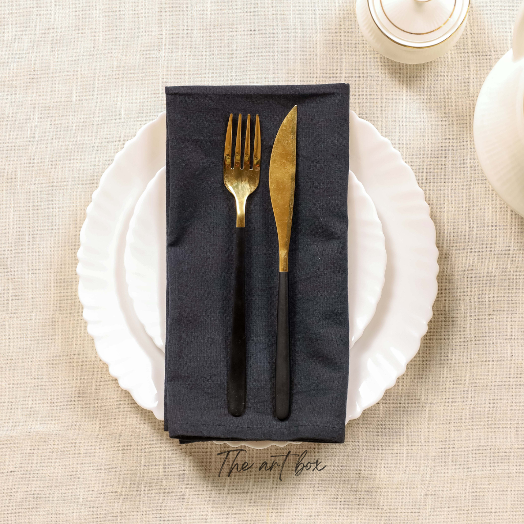 Cotton Black Table Napkins