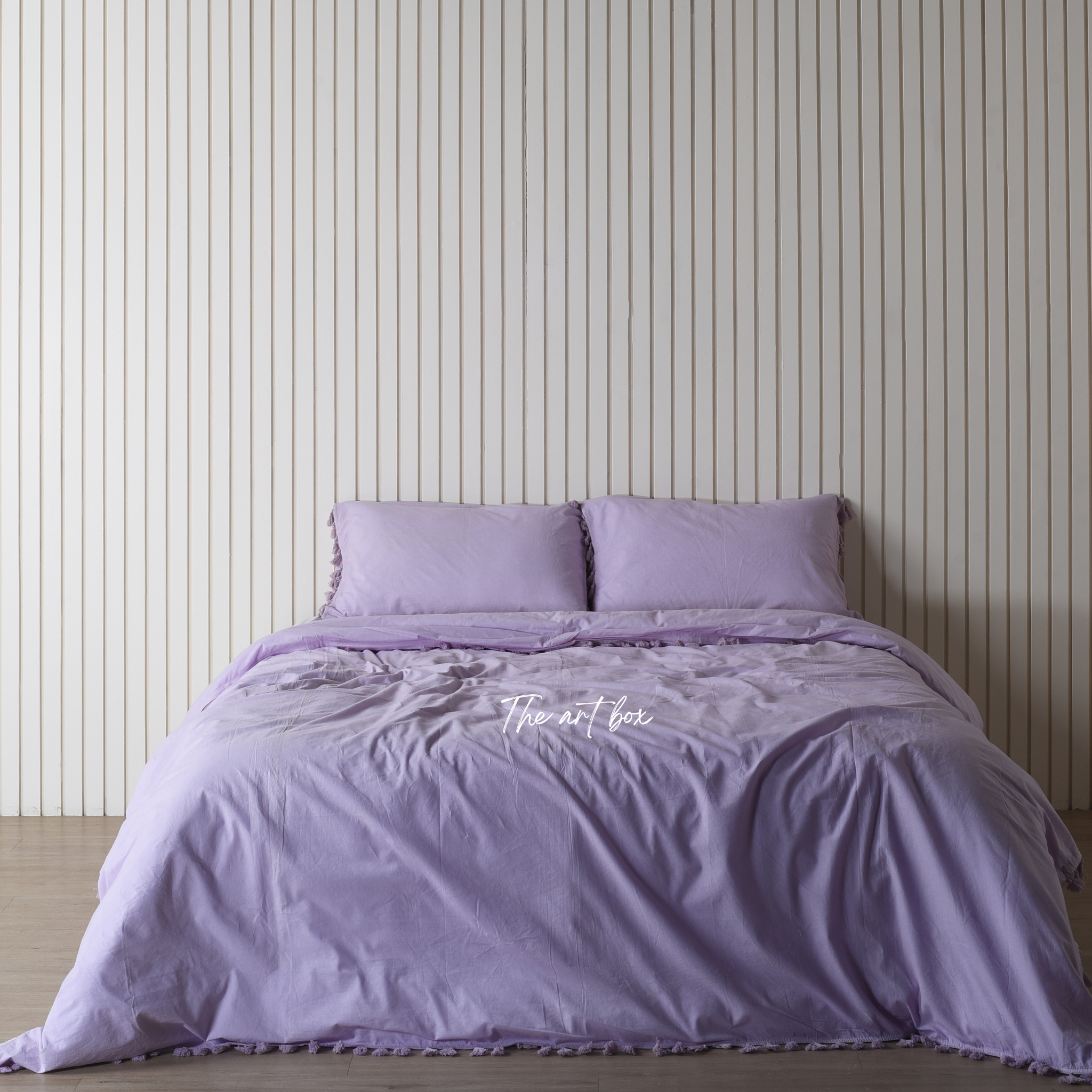 Lavender Linen Duvet Cover and Pillow Set