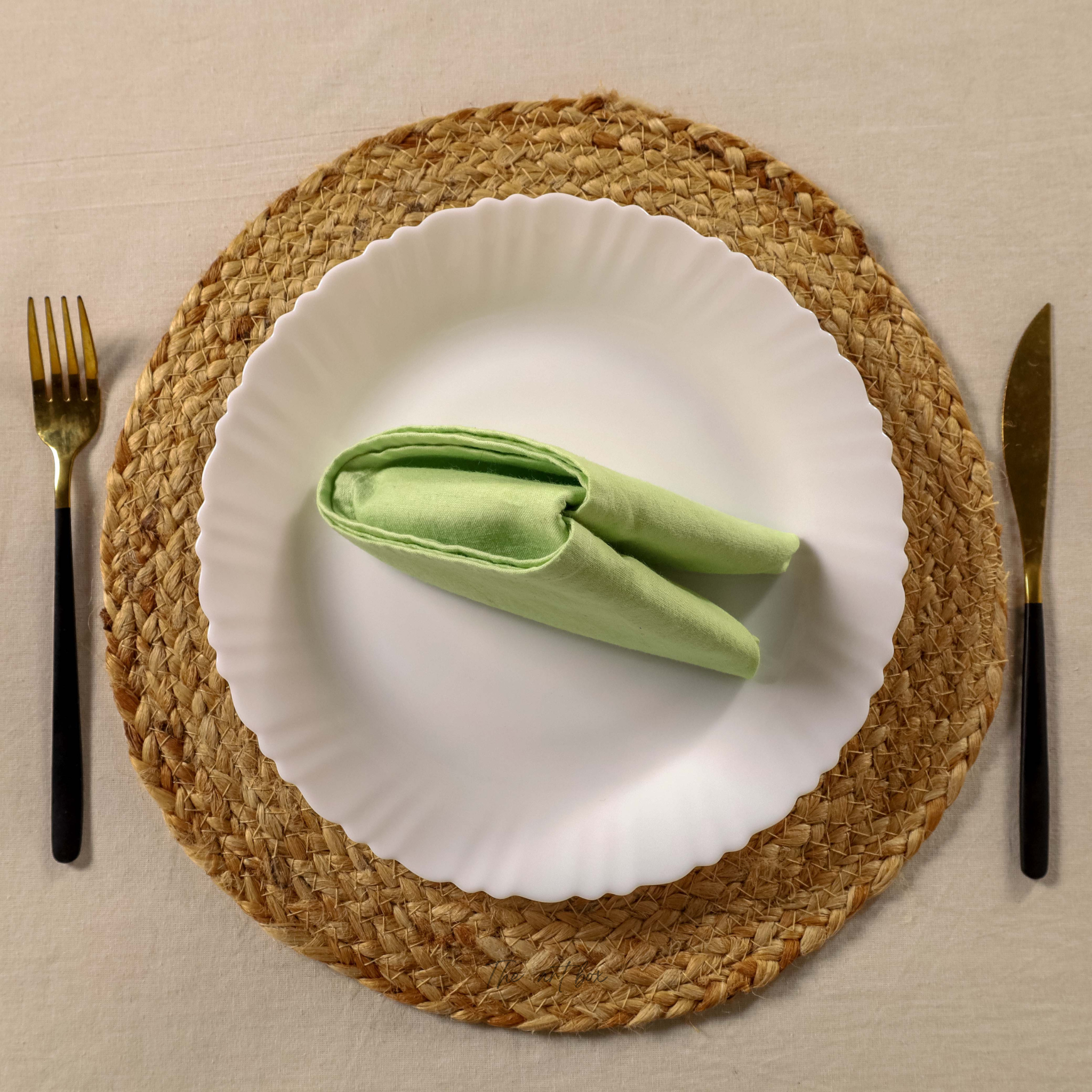 Green  Cotton Table Napkins