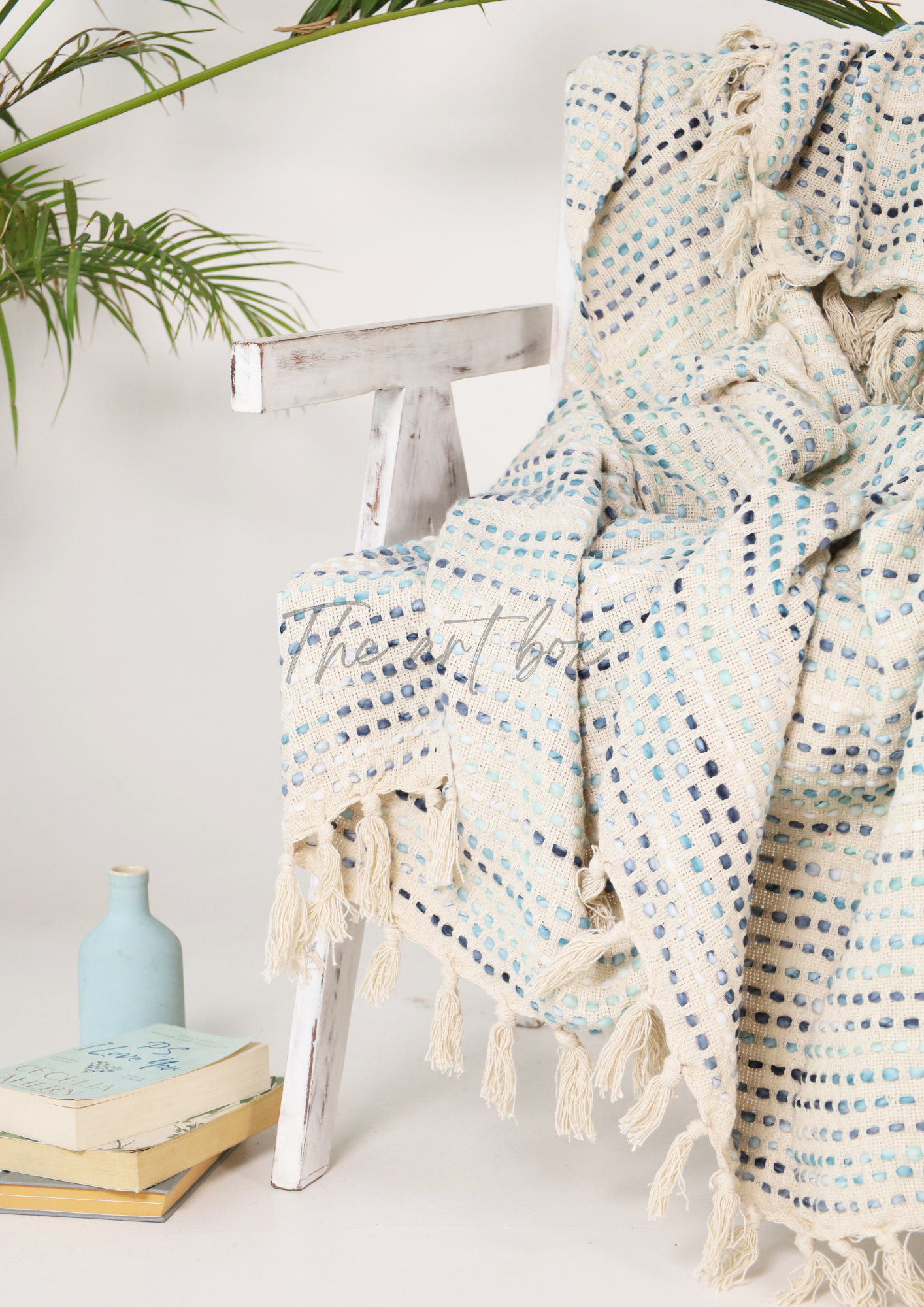 Shades of Blue Handwoven Throws