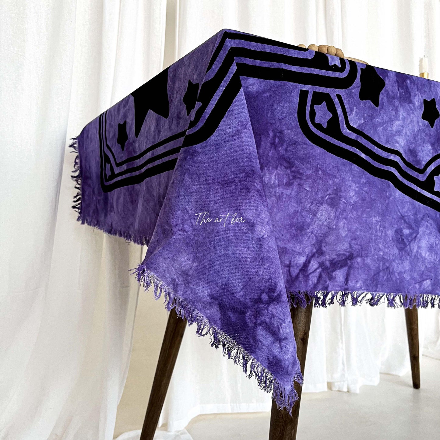 Purple Printed Altar Table Cloth Tarot Mat Witchcraft Supplies
