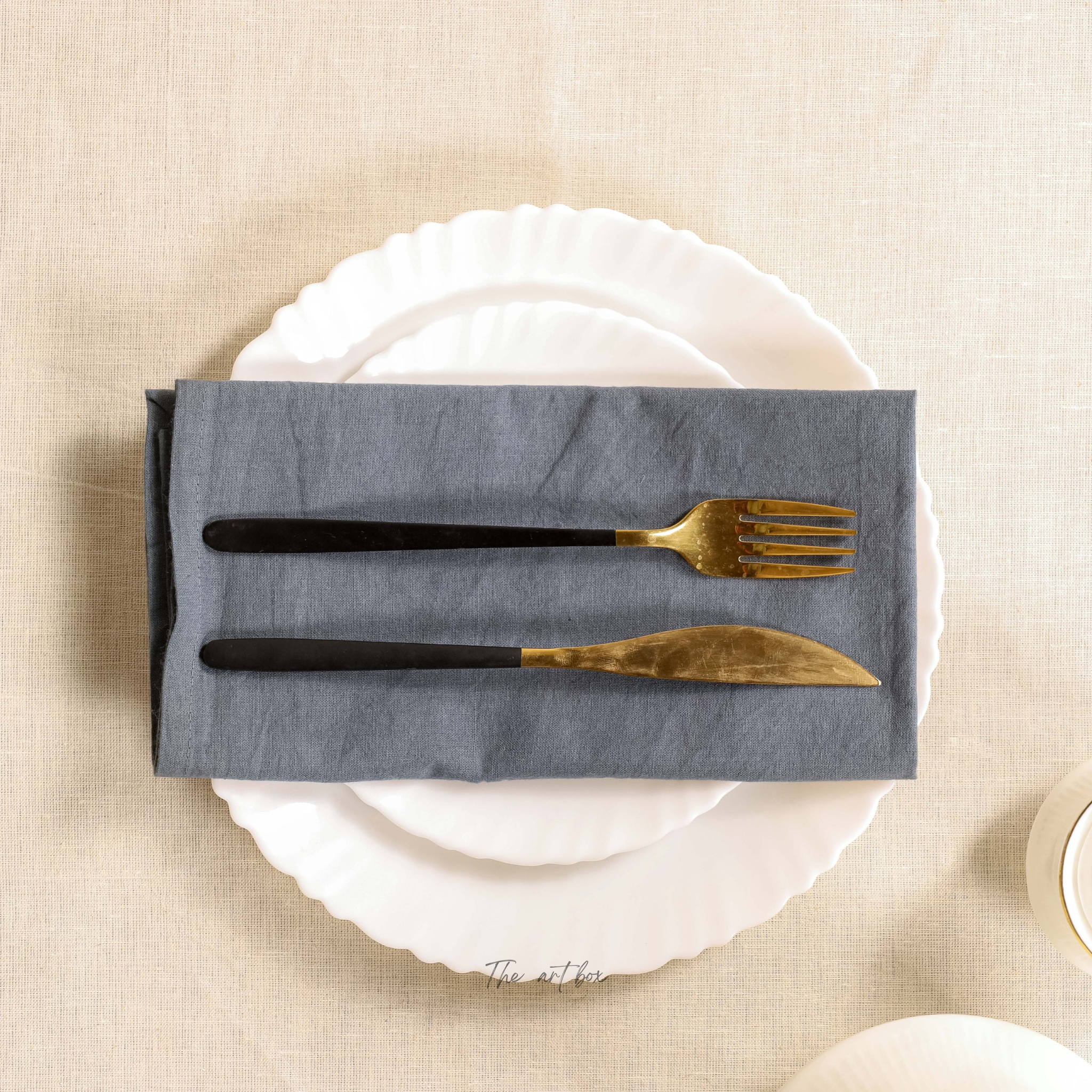 Gray Cotton Table Napkins