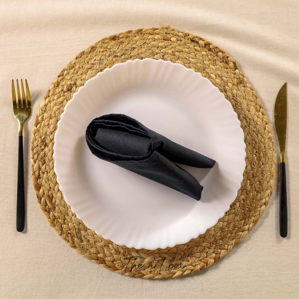 Cotton Black Table Napkins