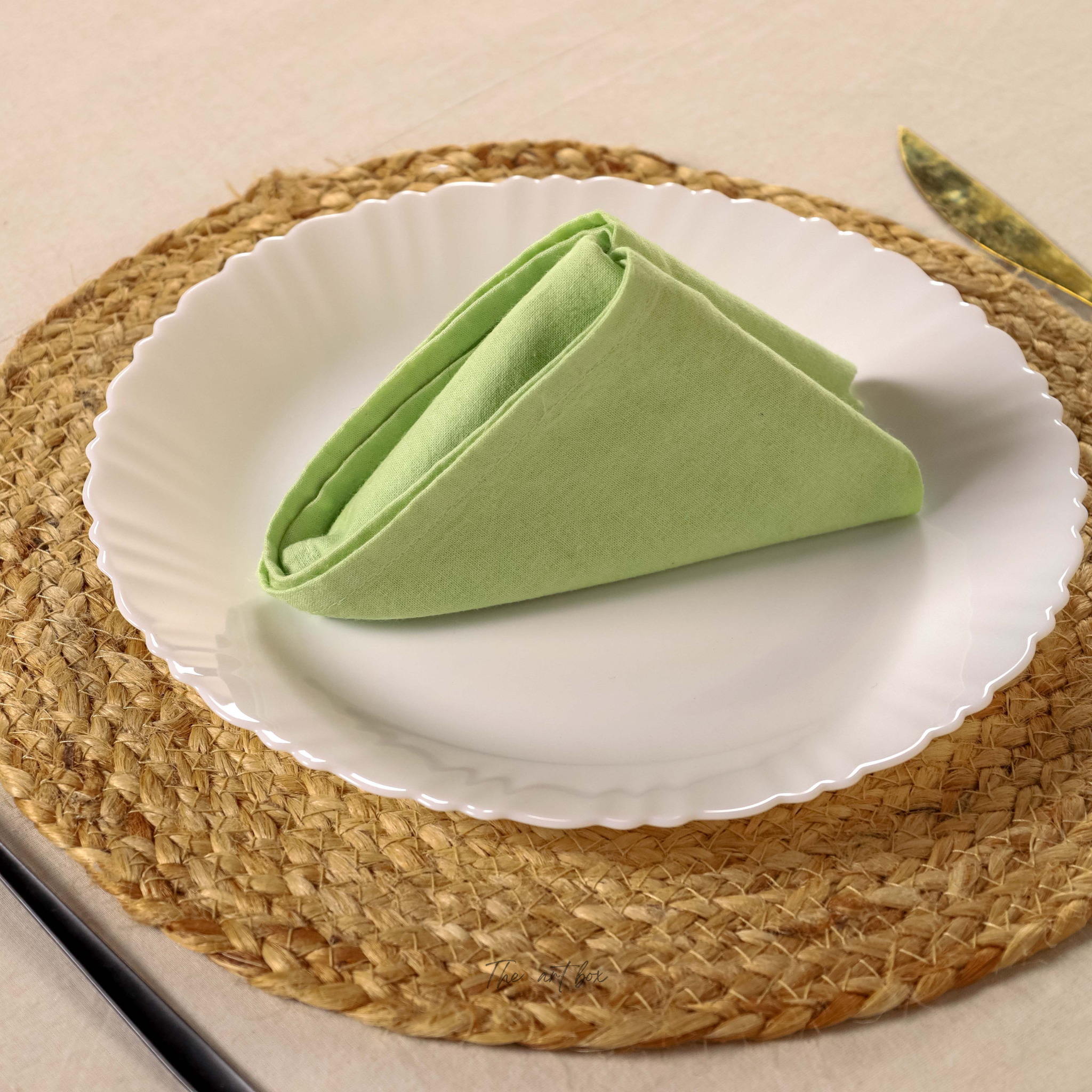 Green  Cotton Table Napkins