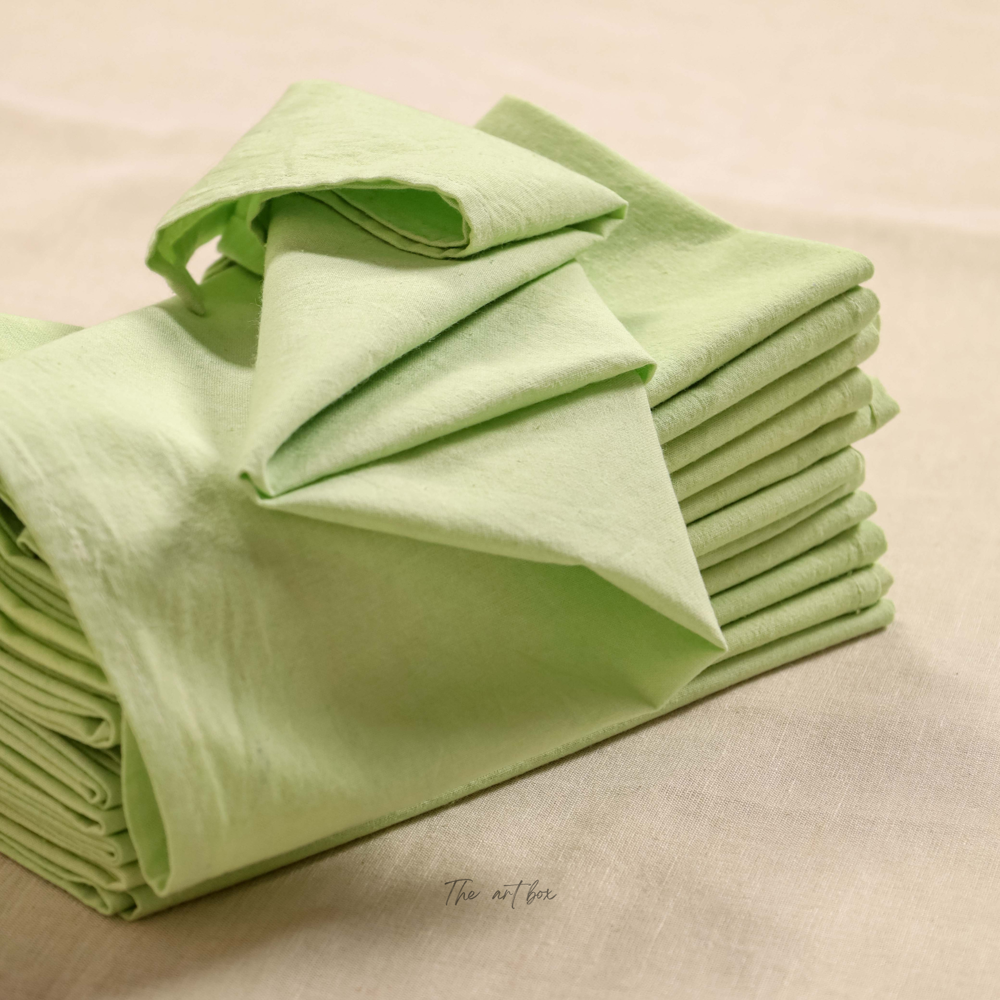 Green  Cotton Table Napkins