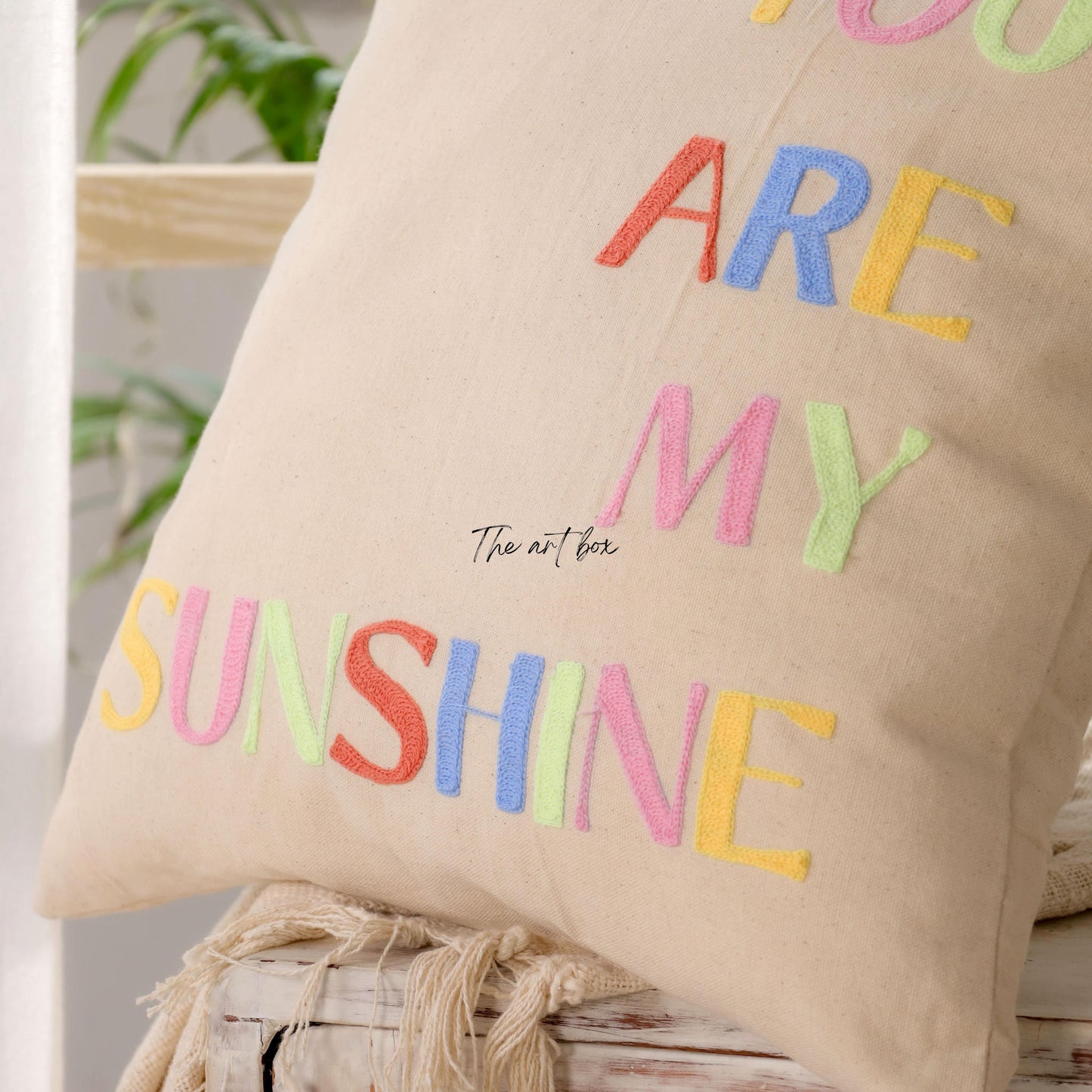 Custom Name Cotton Cushion Cover - Personalised Cushion Home Décor