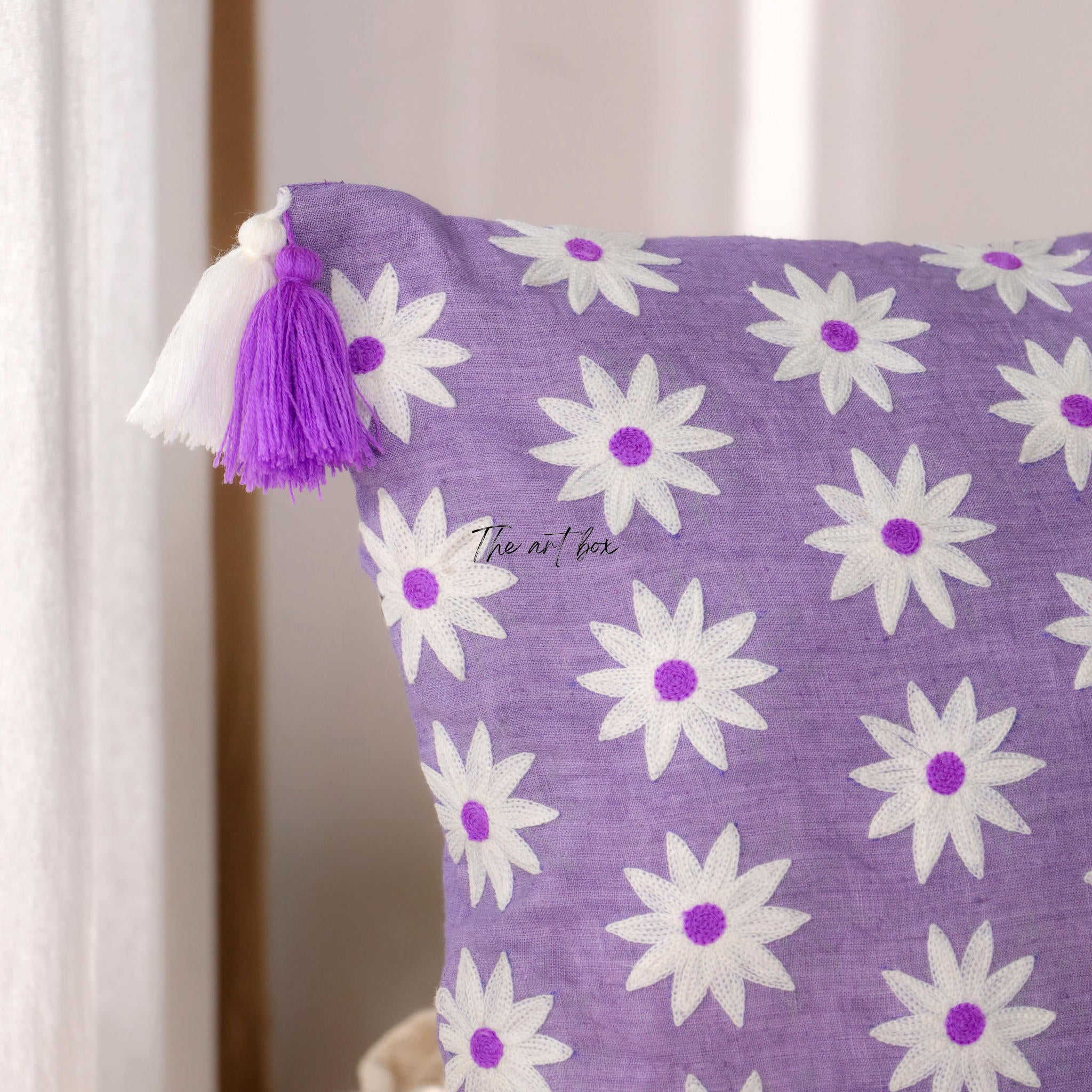 Embroidered Floral Accent Pillow - Bring the Garden Indoors