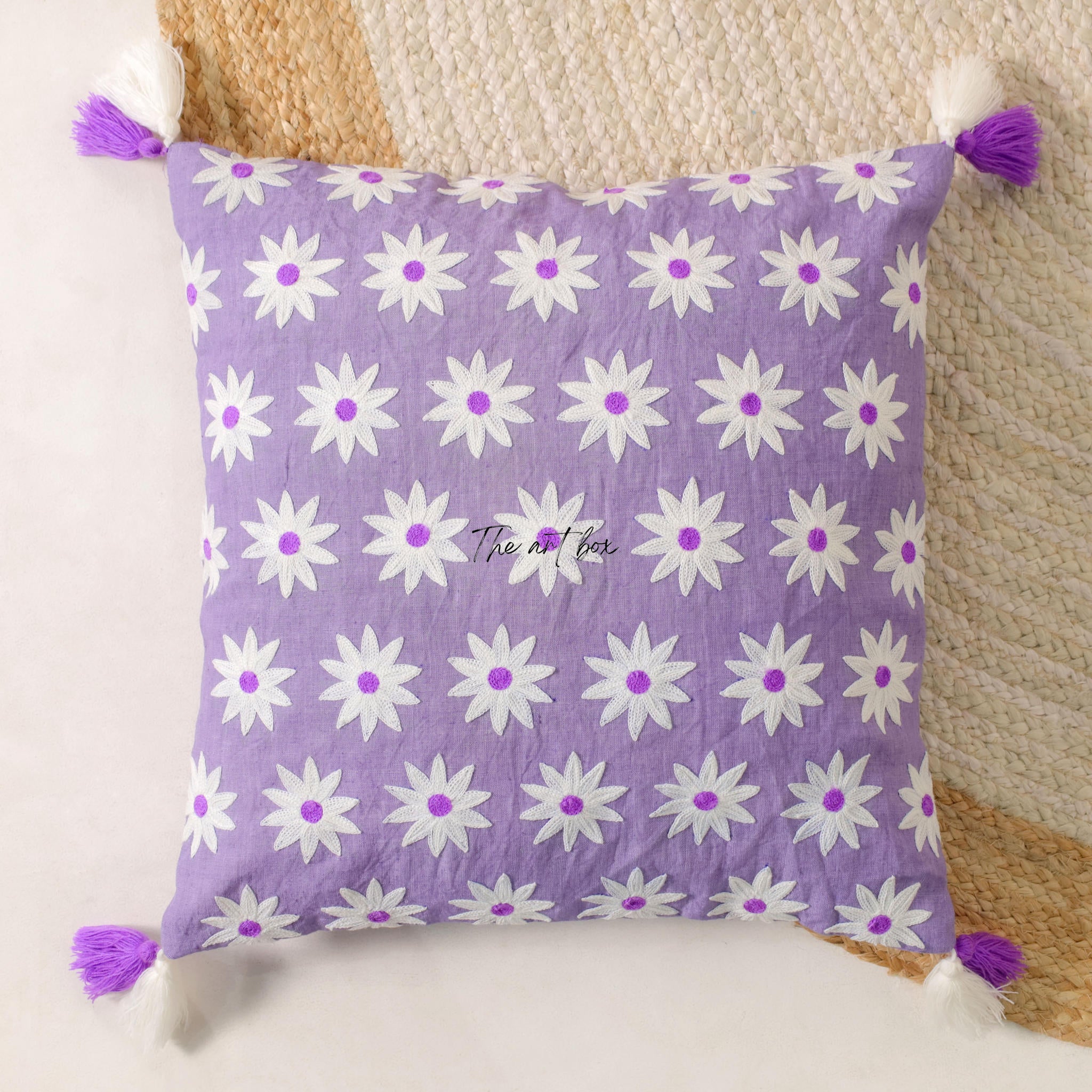 Embroidered Floral Accent Pillow - Bring the Garden Indoors