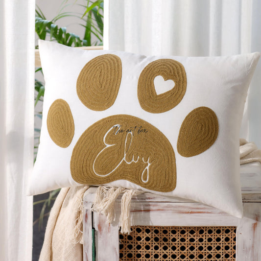 Personalized Name Accent Cotton Pillow Cover - Custom Name Pillow  Décor