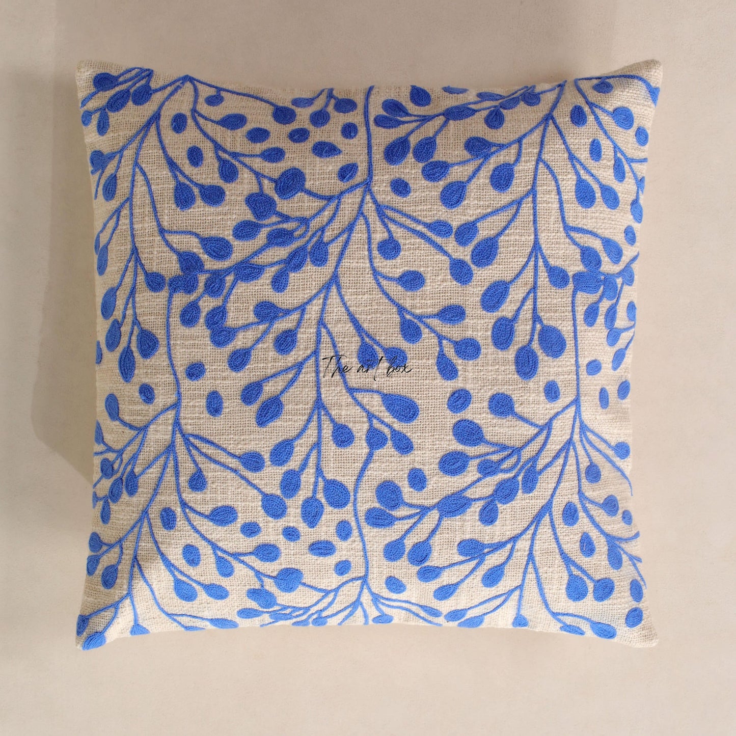 Floral Embroidered Cushion - Add a Touch of Nature to Your Space