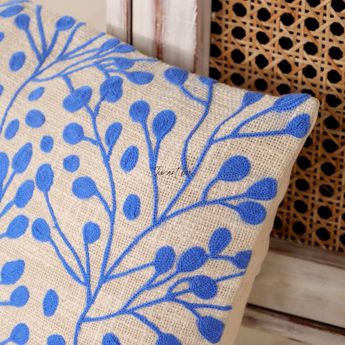 Floral Embroidered Cushion - Add a Touch of Nature to Your Space