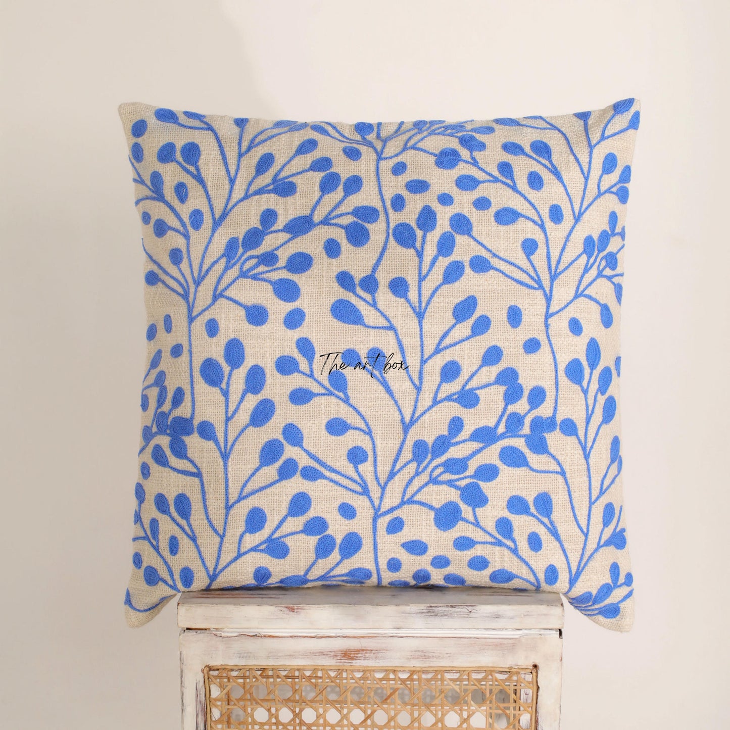 Floral Embroidered Cushion - Add a Touch of Nature to Your Space