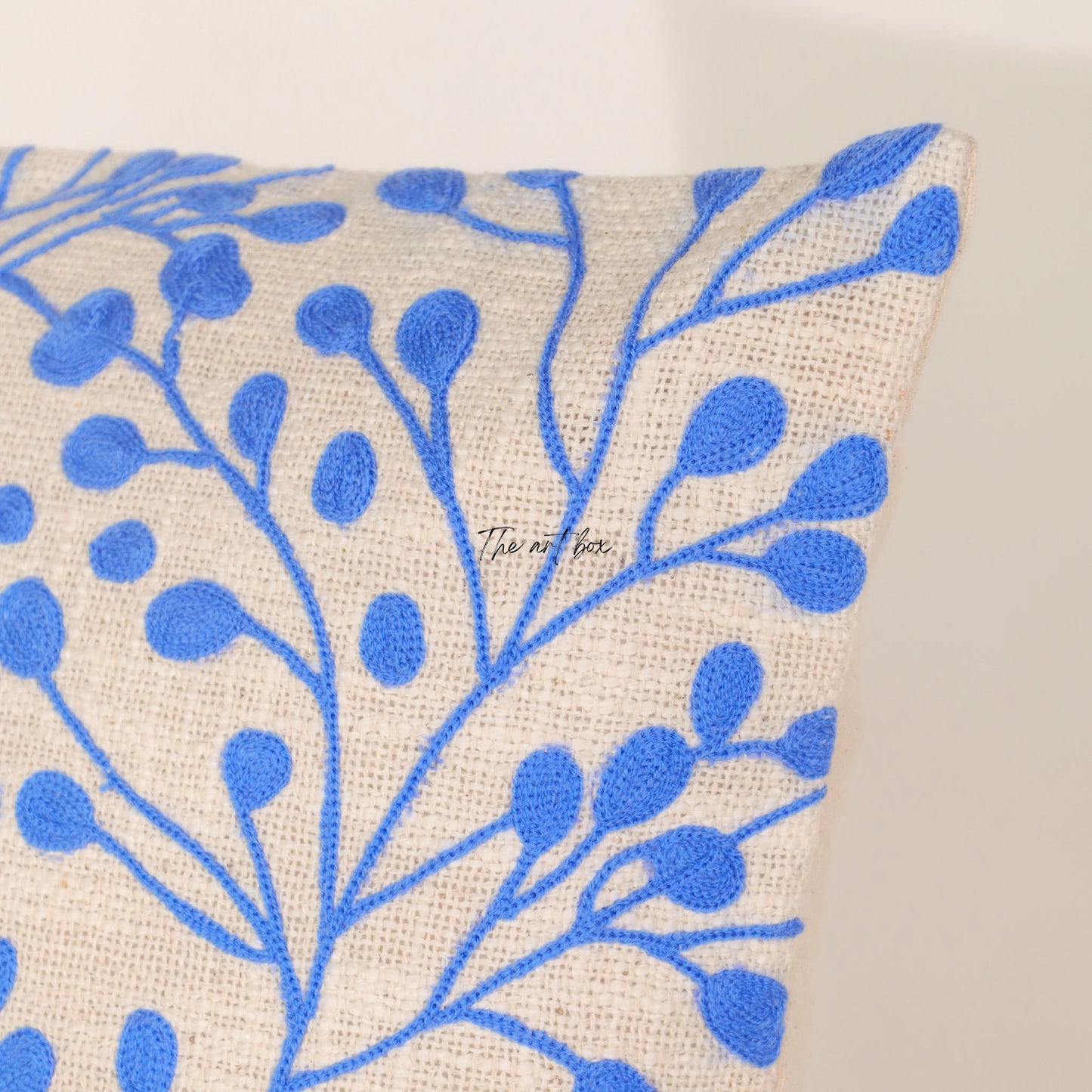 Floral Embroidered Cushion - Add a Touch of Nature to Your Space