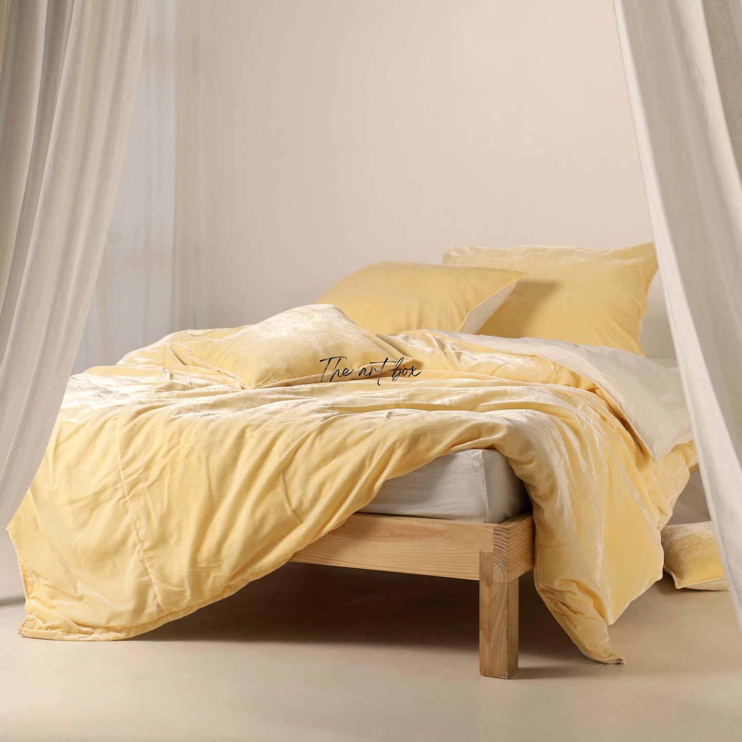 Yellow Velvet Duvet Cover