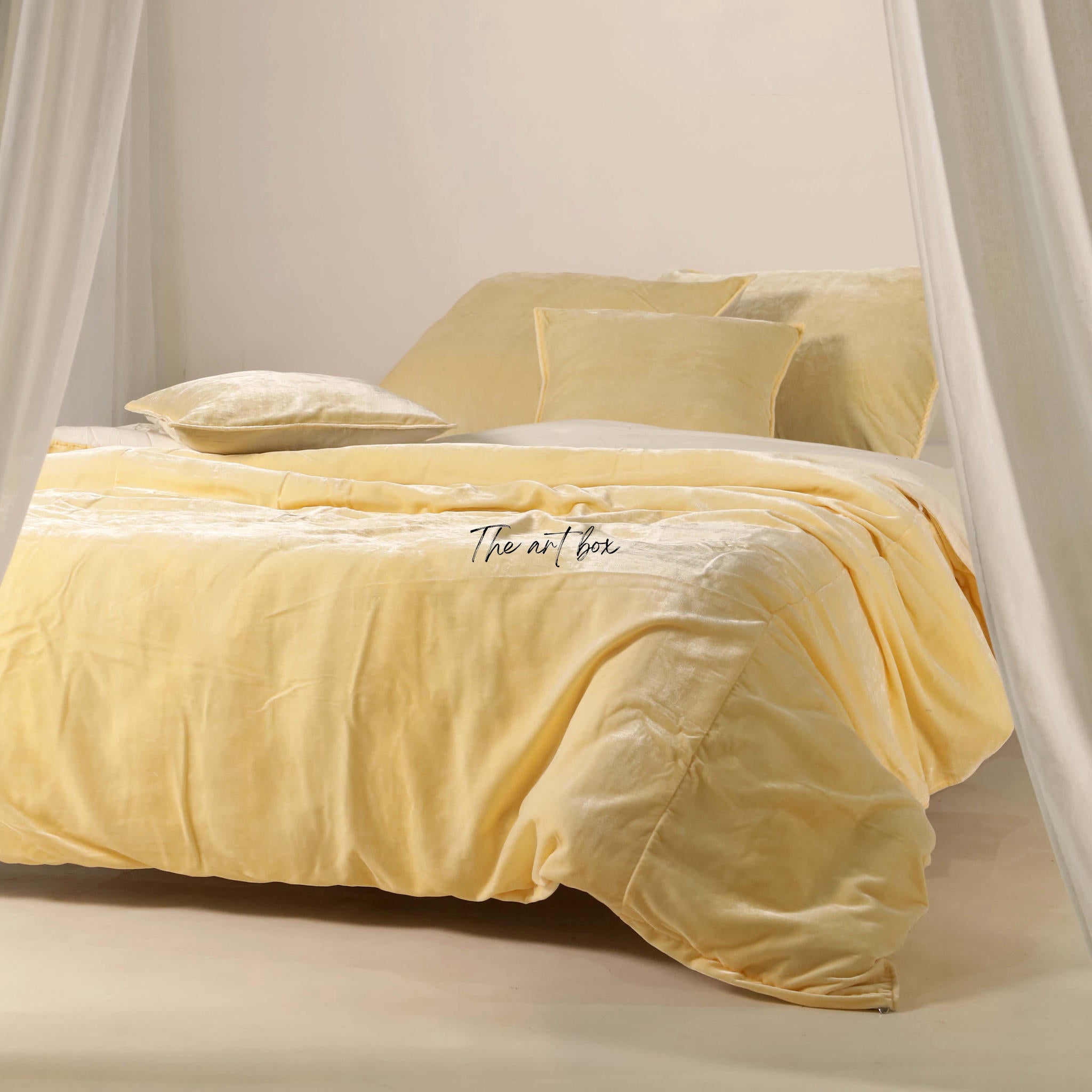 Yellow Velvet Duvet Cover