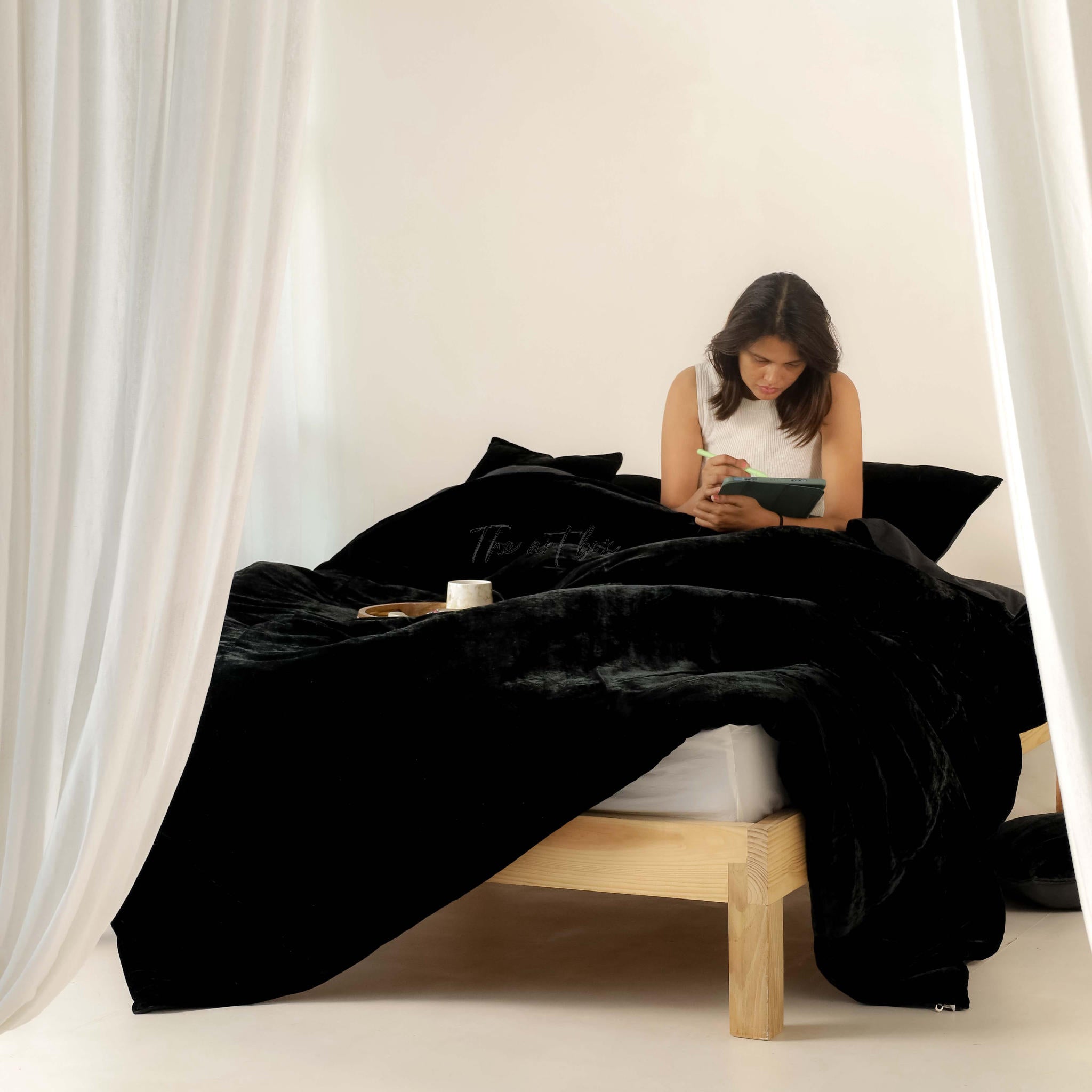 Black Velvet Duvet Cover