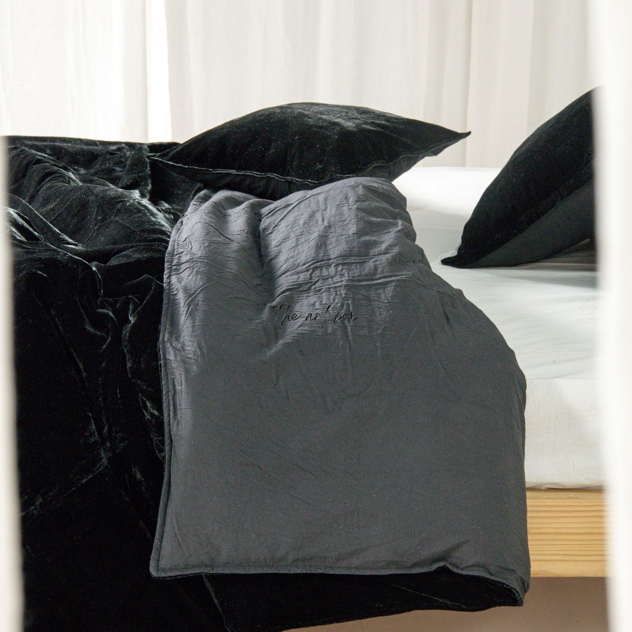 Black Velvet Duvet Cover