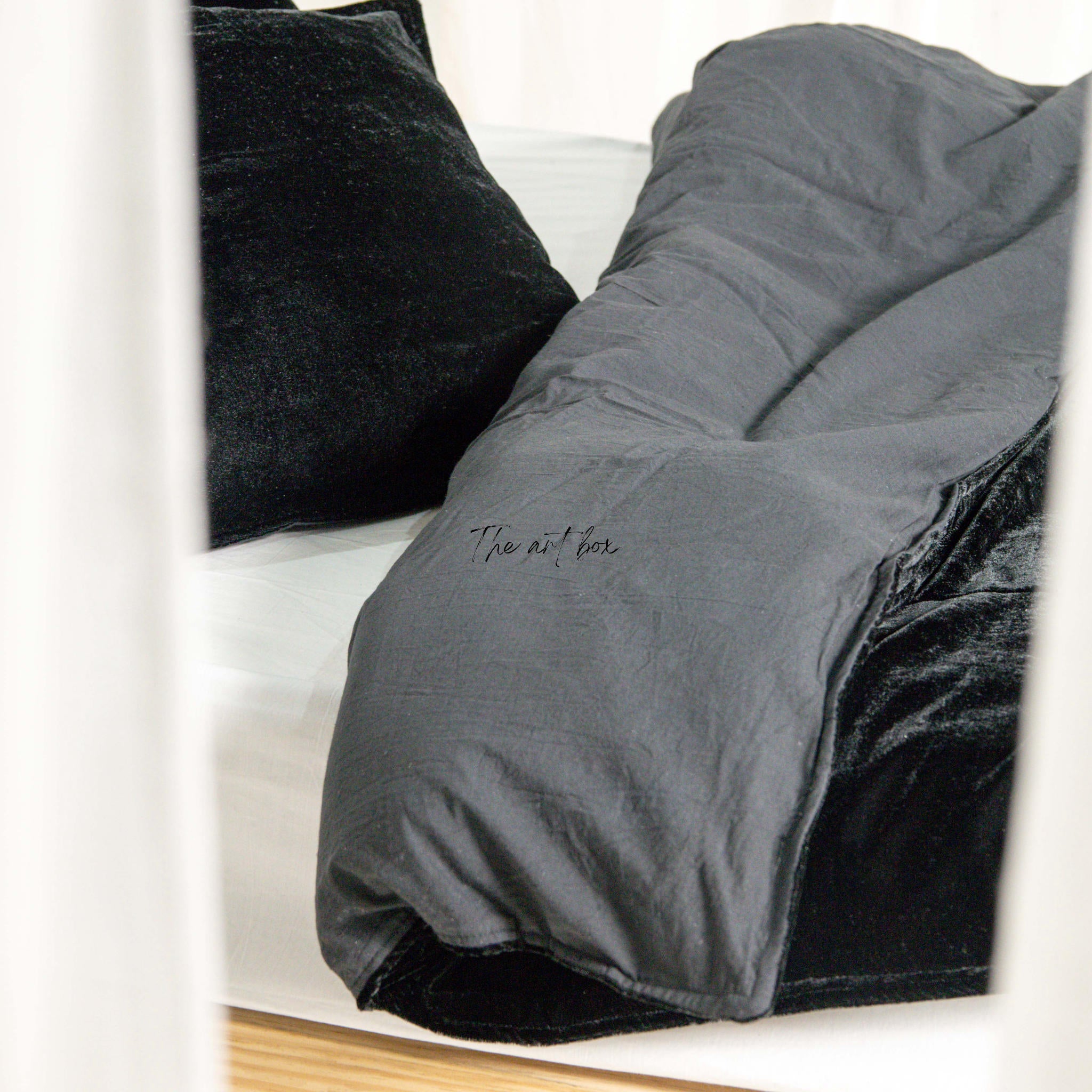 Black Velvet Duvet Cover