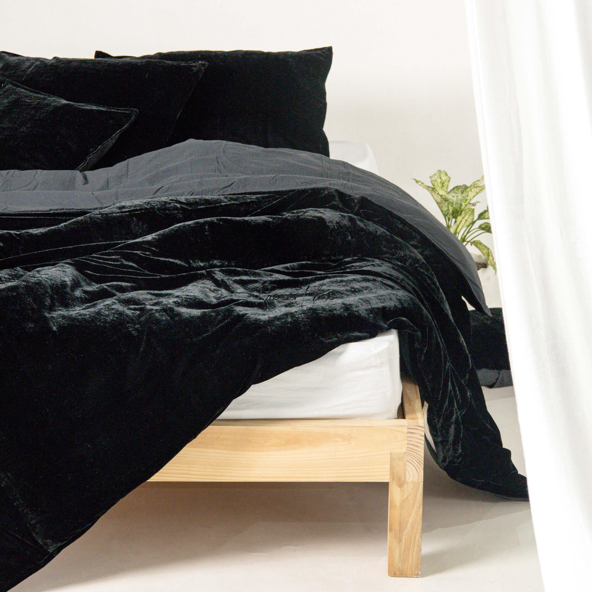 Black Velvet Duvet Cover