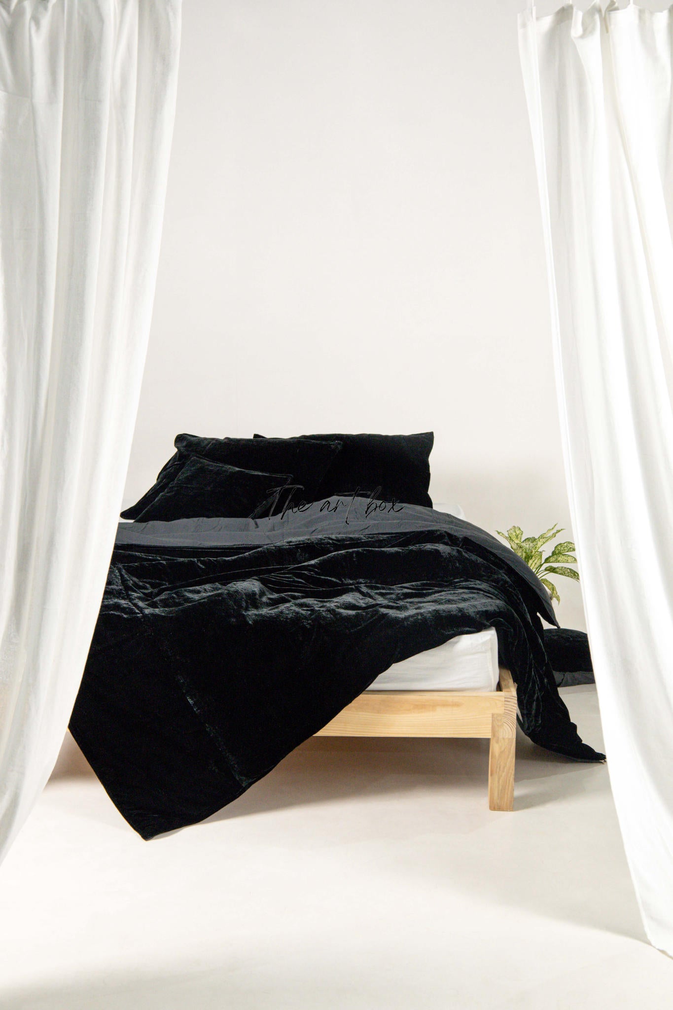 Black Velvet Duvet Cover