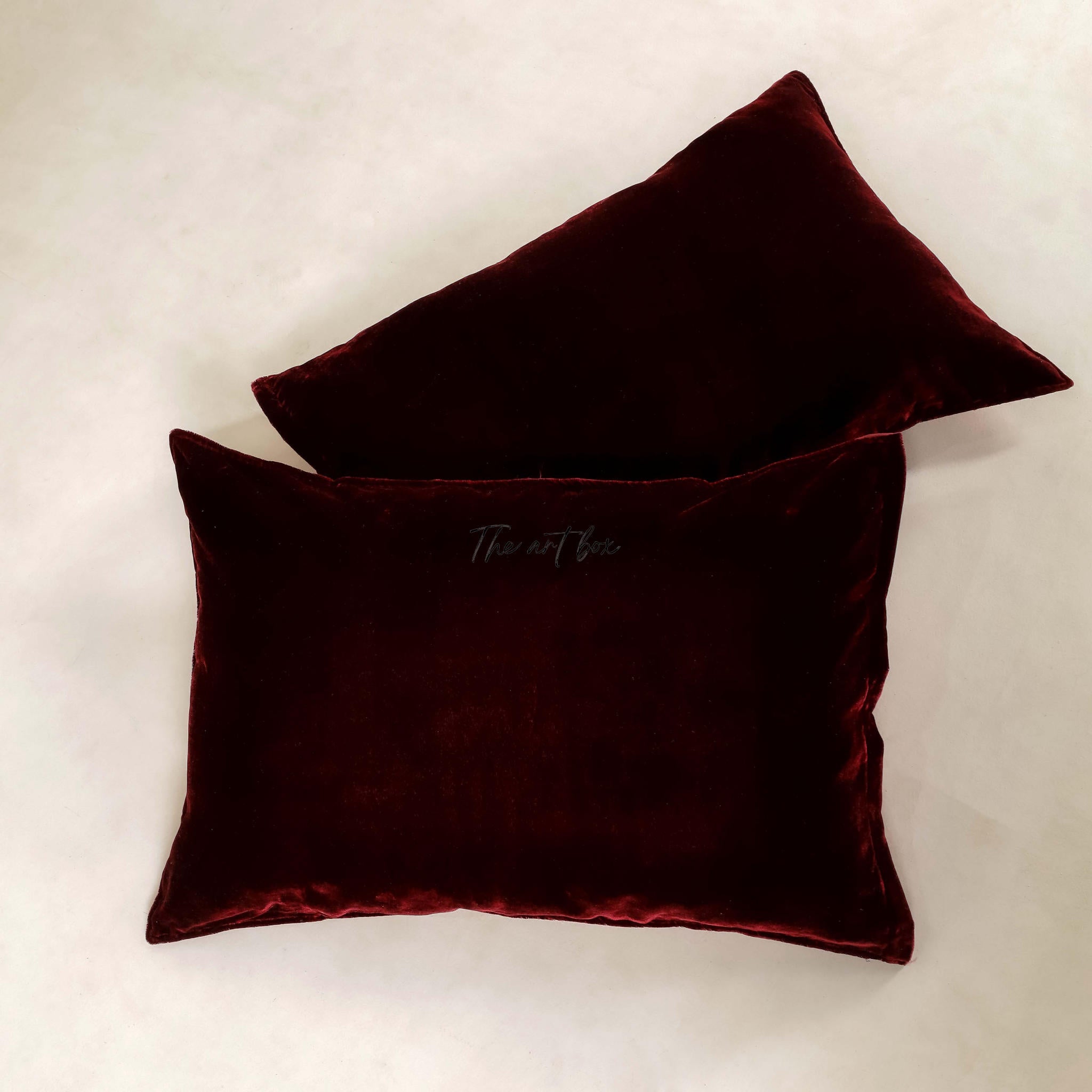 Solid Red Velvet Pillowcases Cover