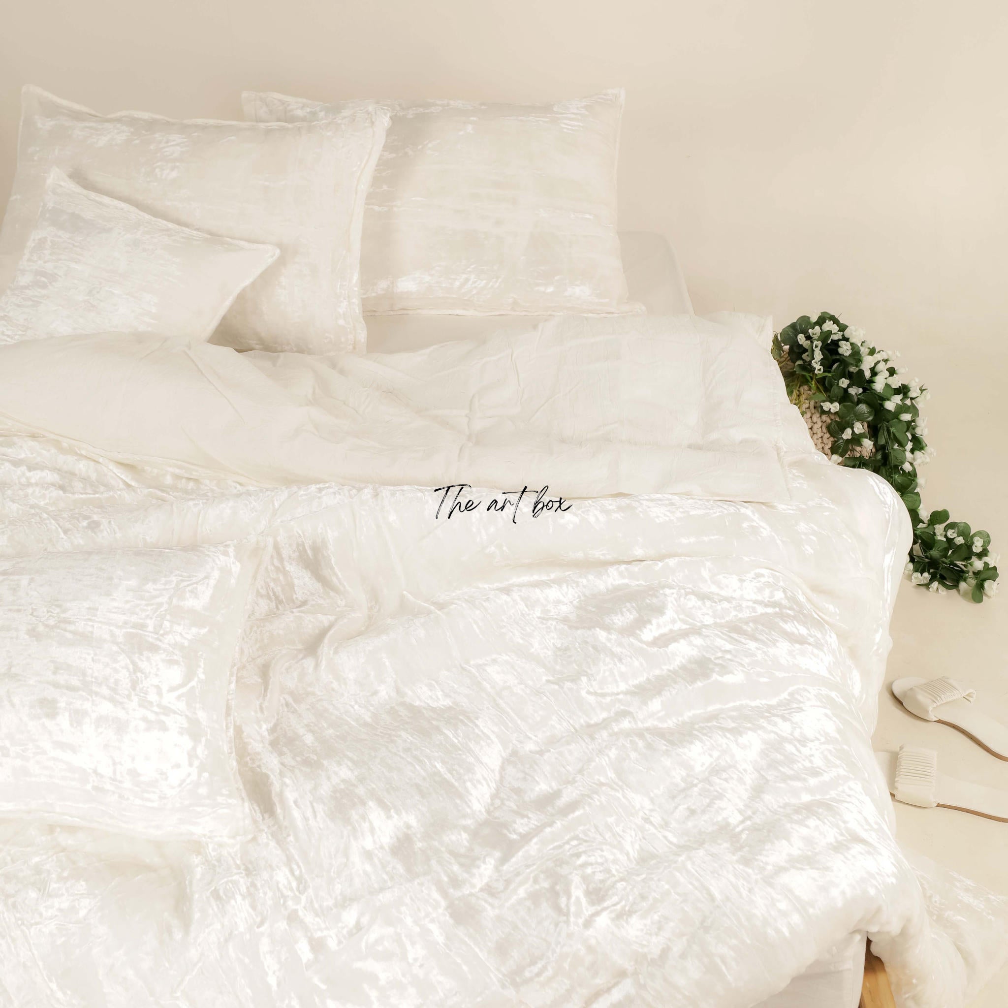 White Velvet Duvet Cover