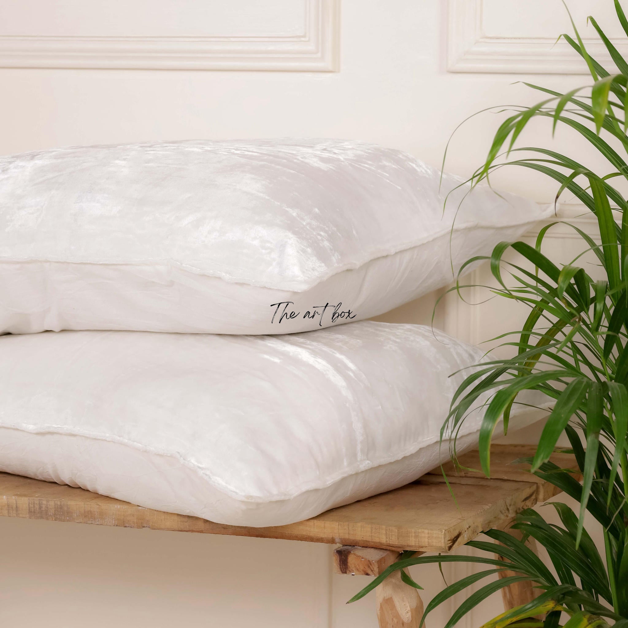 Solid White Velvet Pillowcases Cover