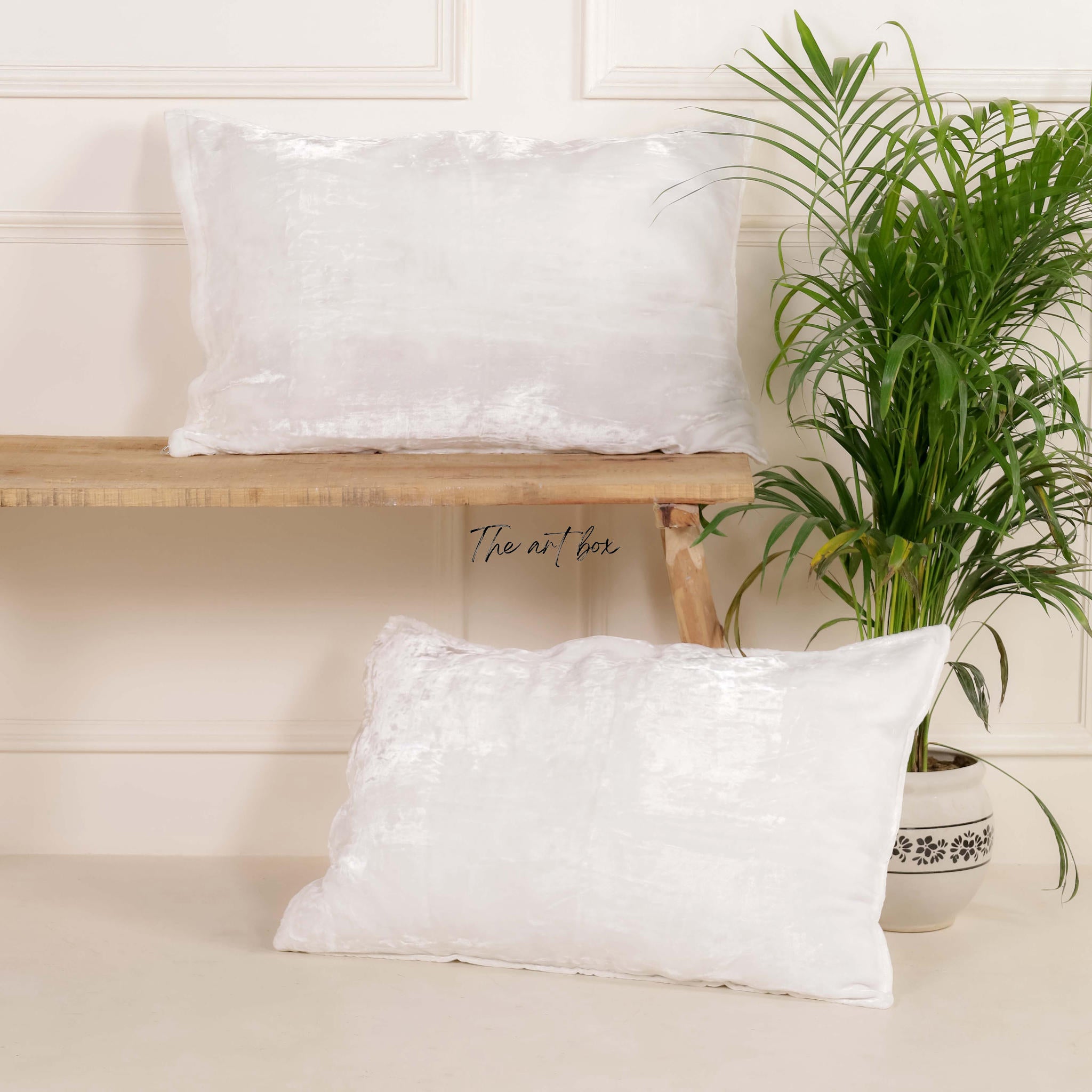 Solid White Velvet Pillowcases Cover