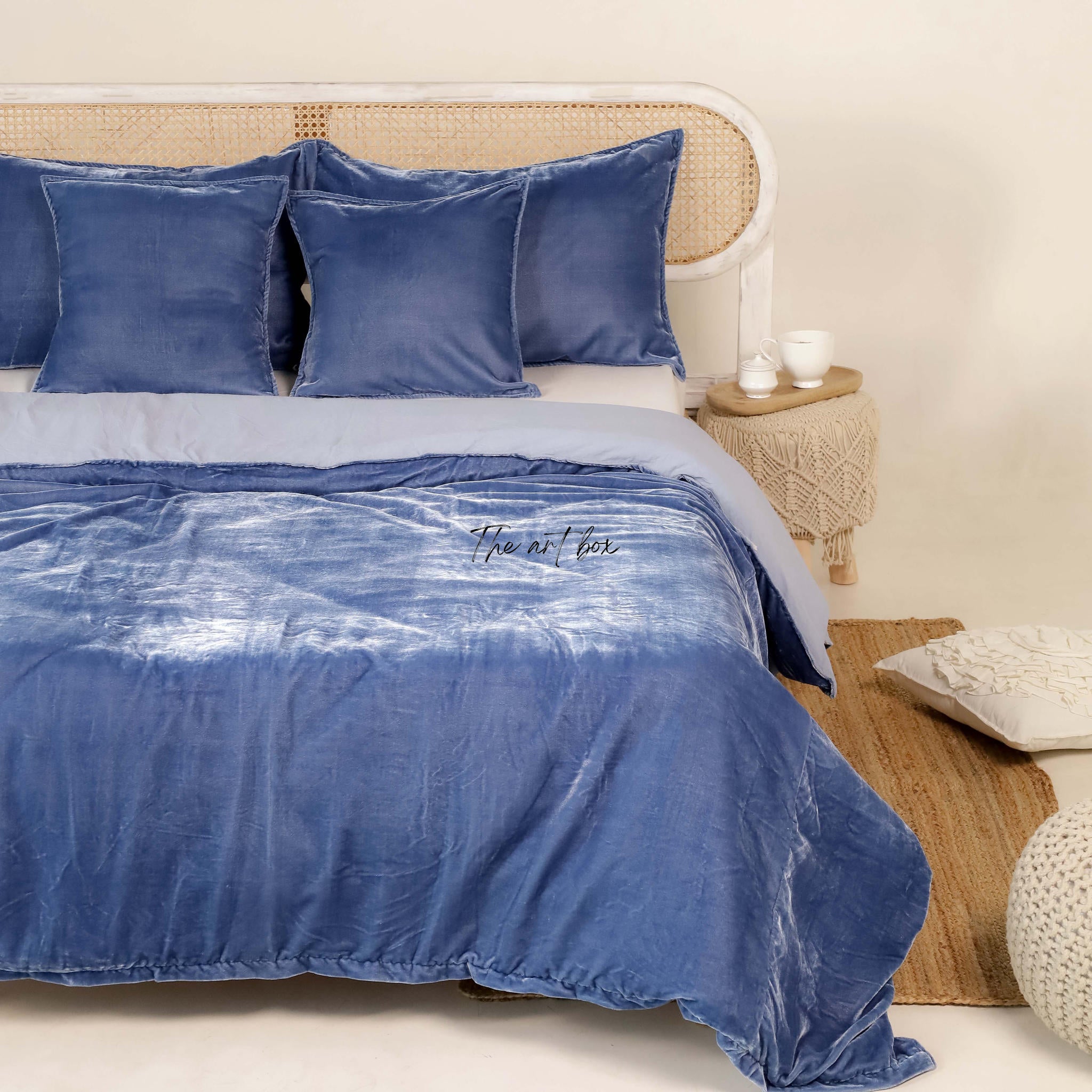 Blue Velvet Duvet Cover