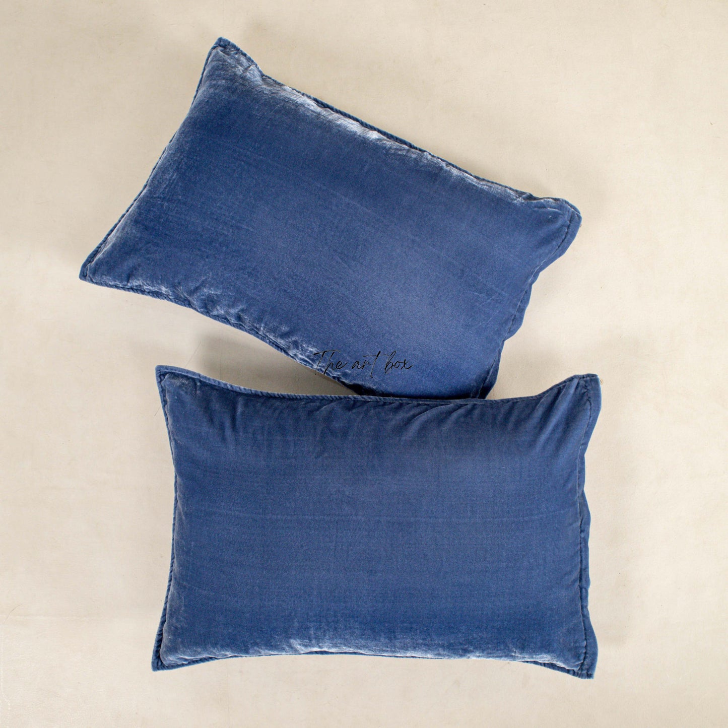 Solid Blue Velvet Pillowcases Cover