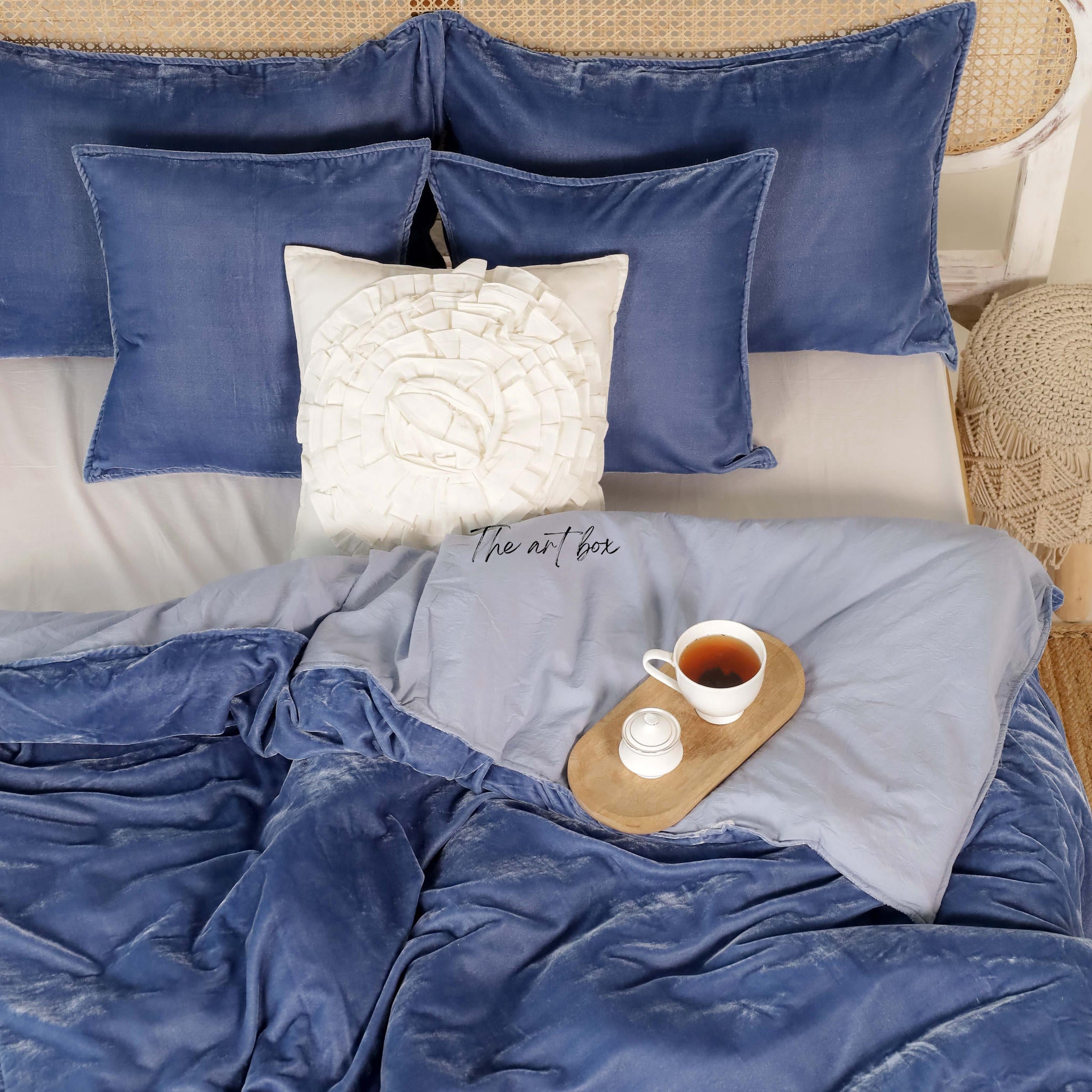 Blue Velvet Duvet Cover