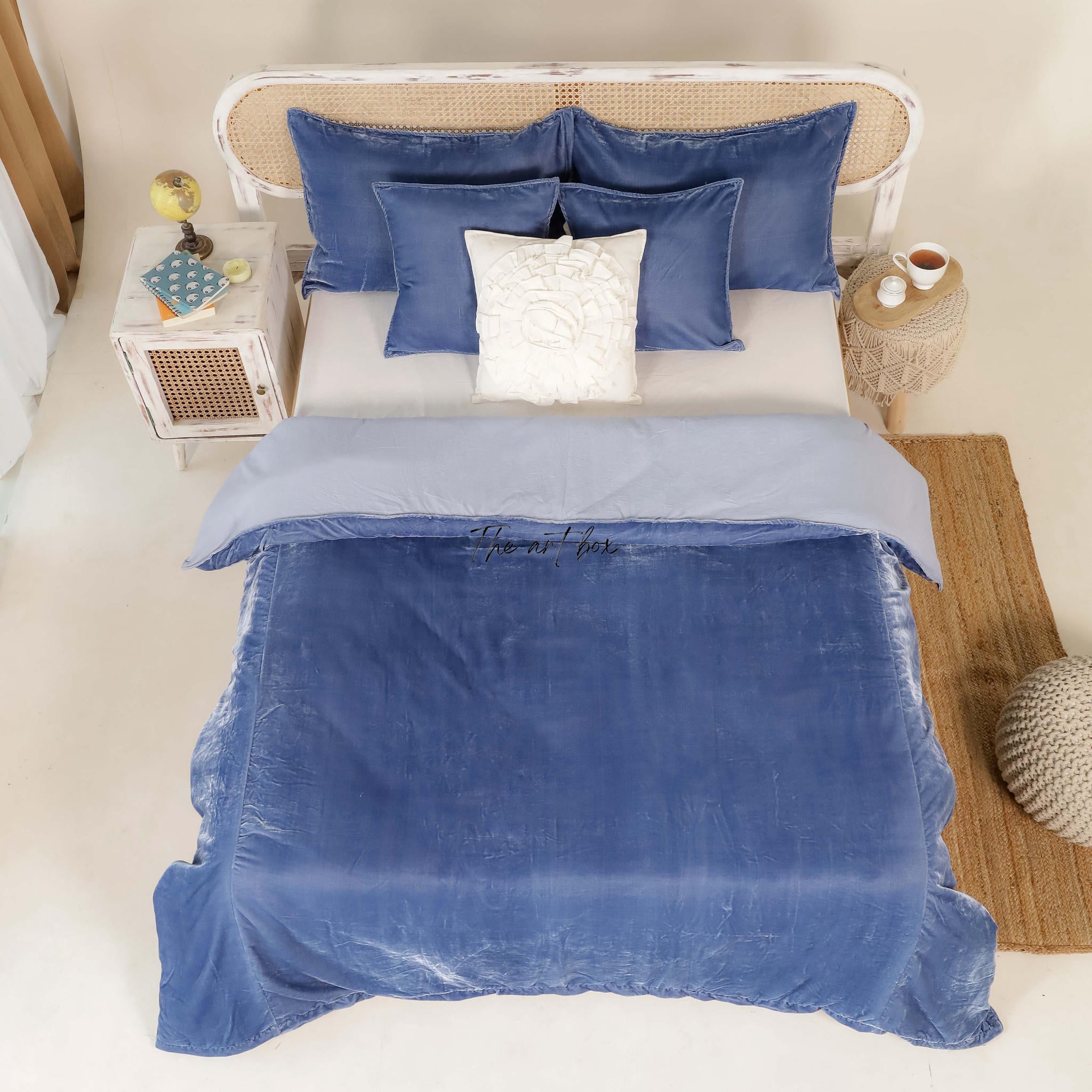 Blue Velvet Duvet Cover