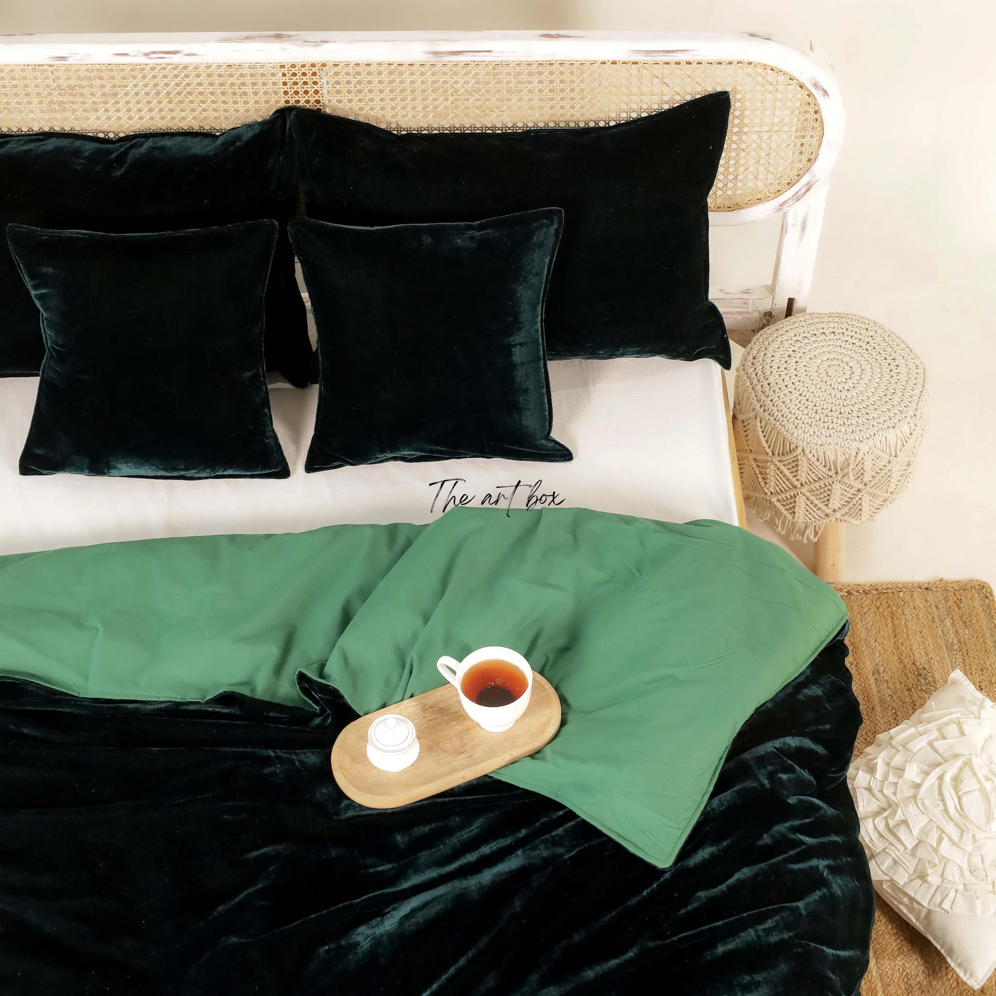 Green Velvet Duvet Cover