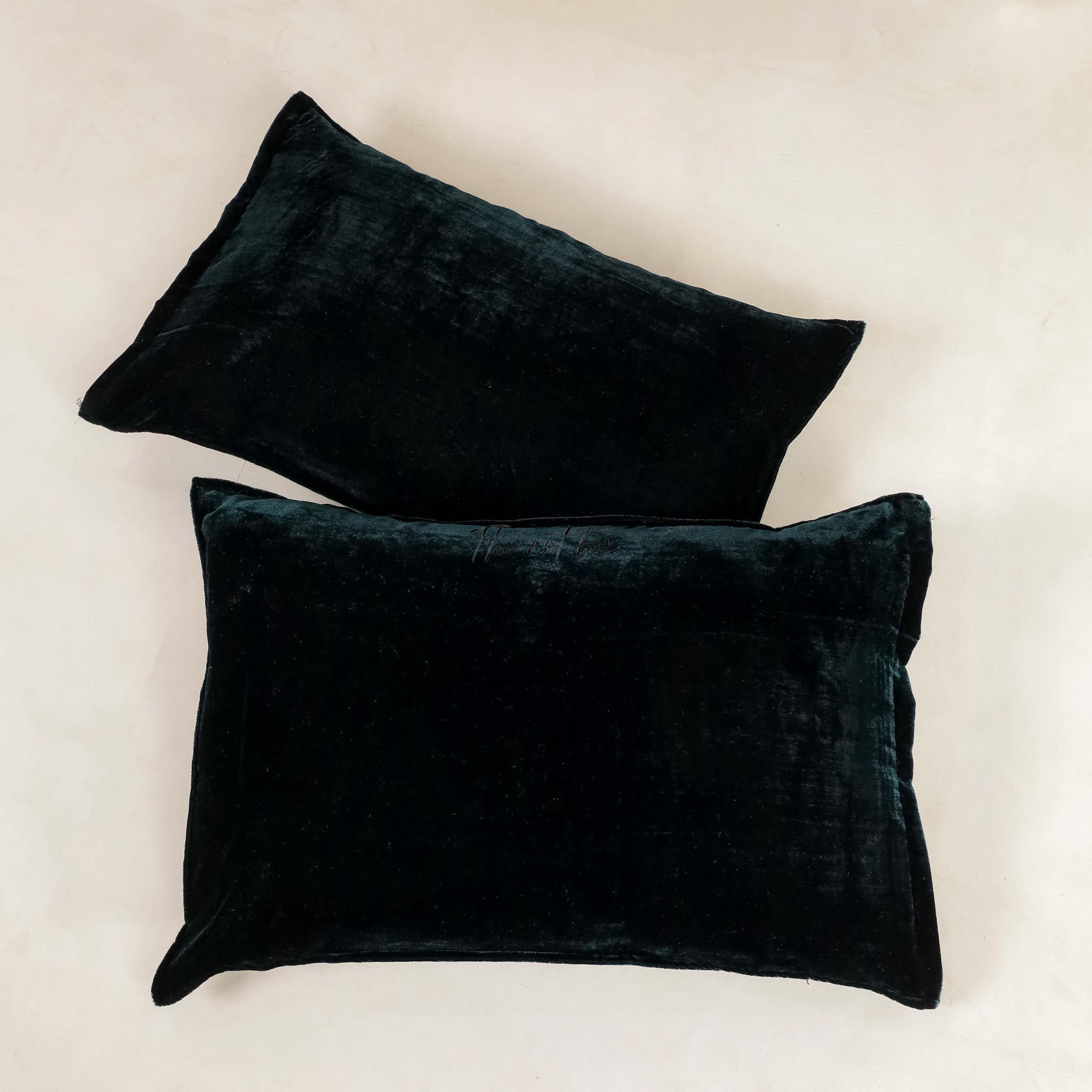 Solid Green Velvet Pillowcases Cover