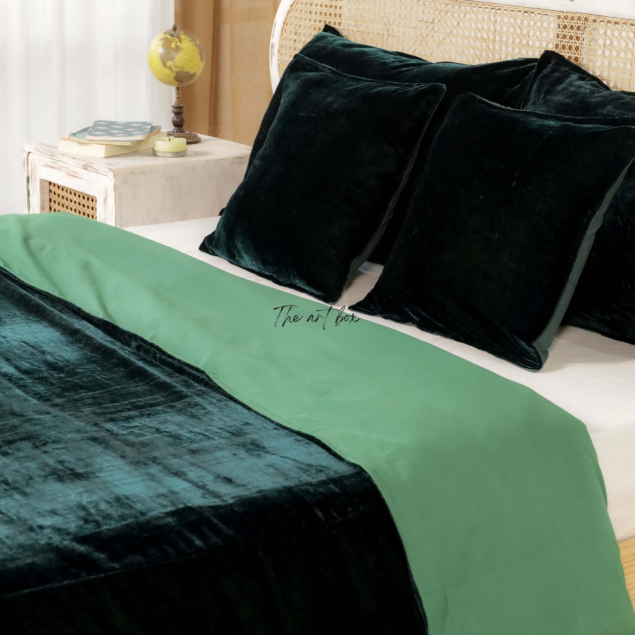 Green Velvet Duvet Cover